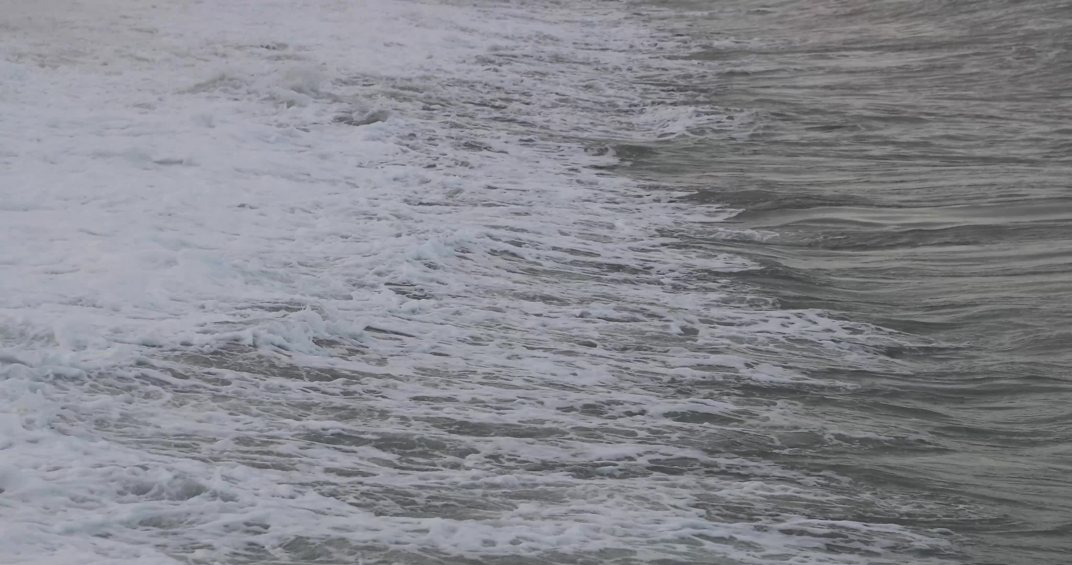High Waves at the Mediterranean Sea in Italy
