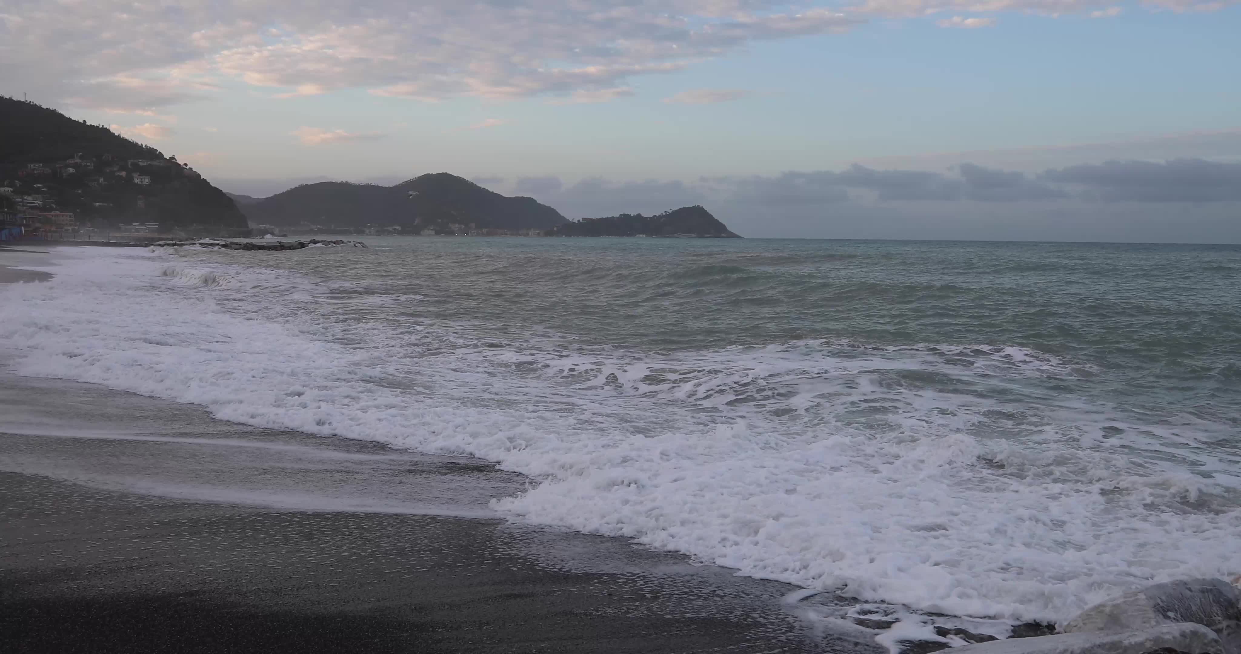 High Waves at the Mediterranean Sea in Italy