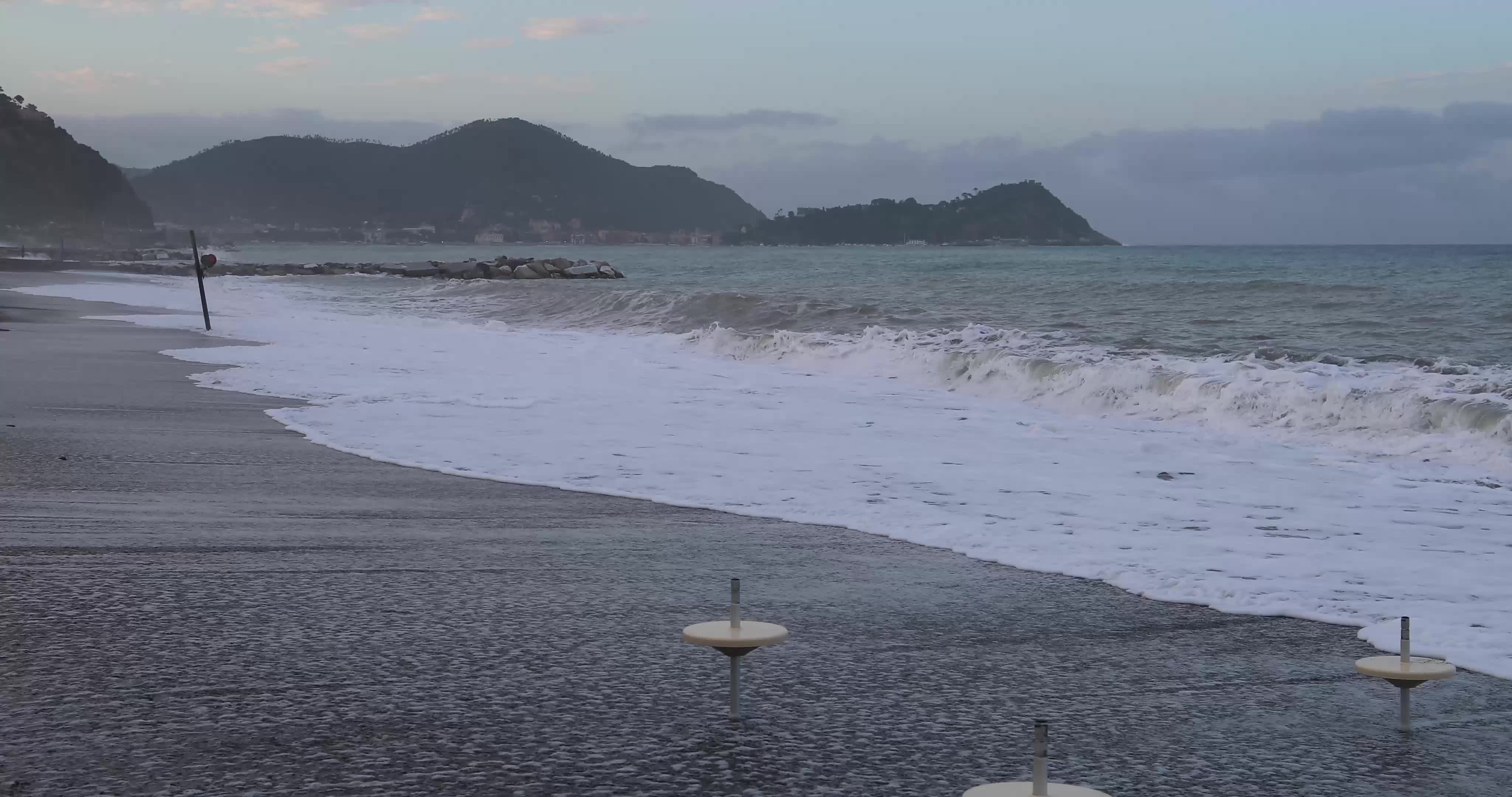 High Waves at the Mediterranean Sea in Italy