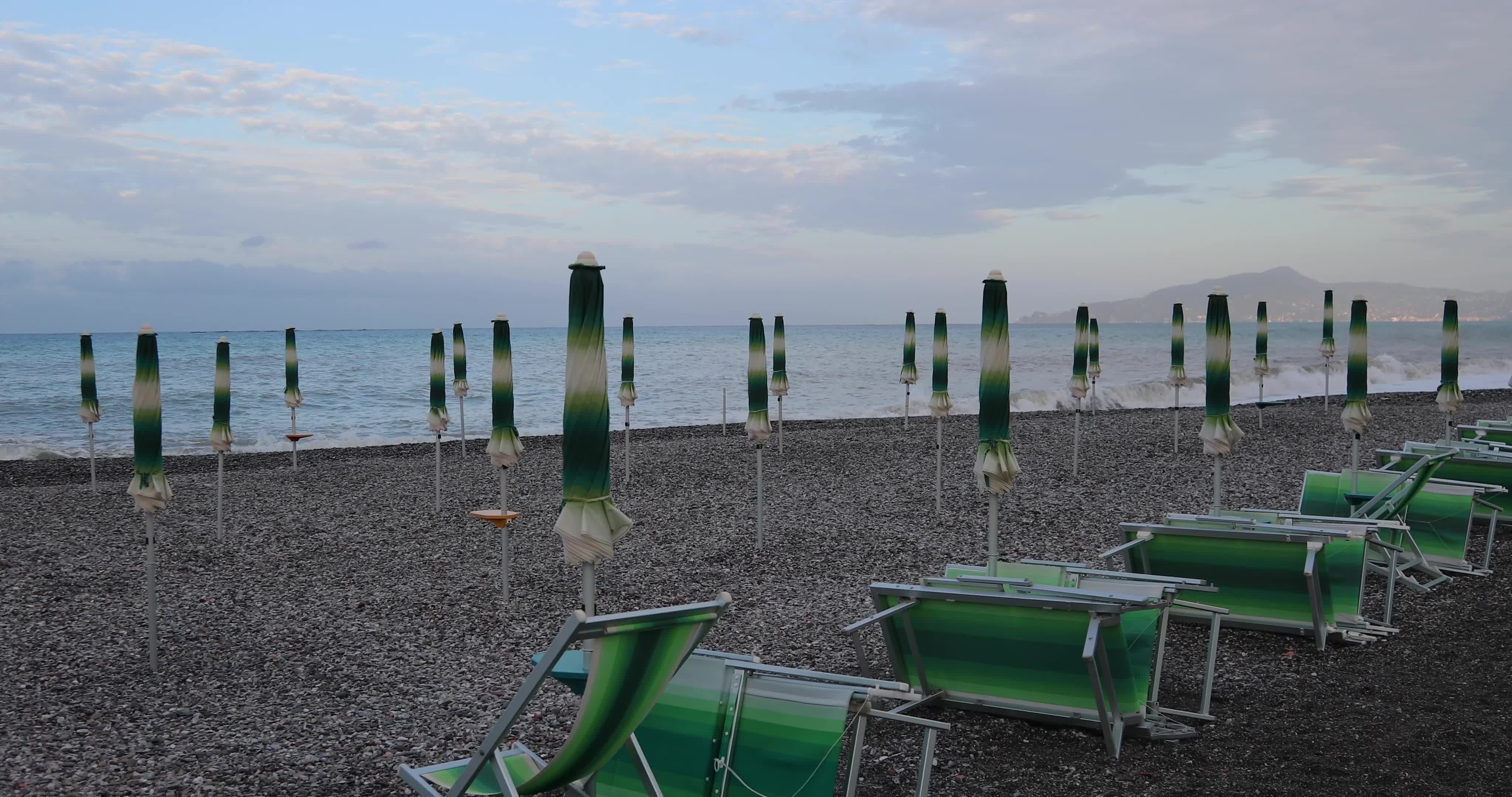 High Waves at the Mediterranean Sea in Italy