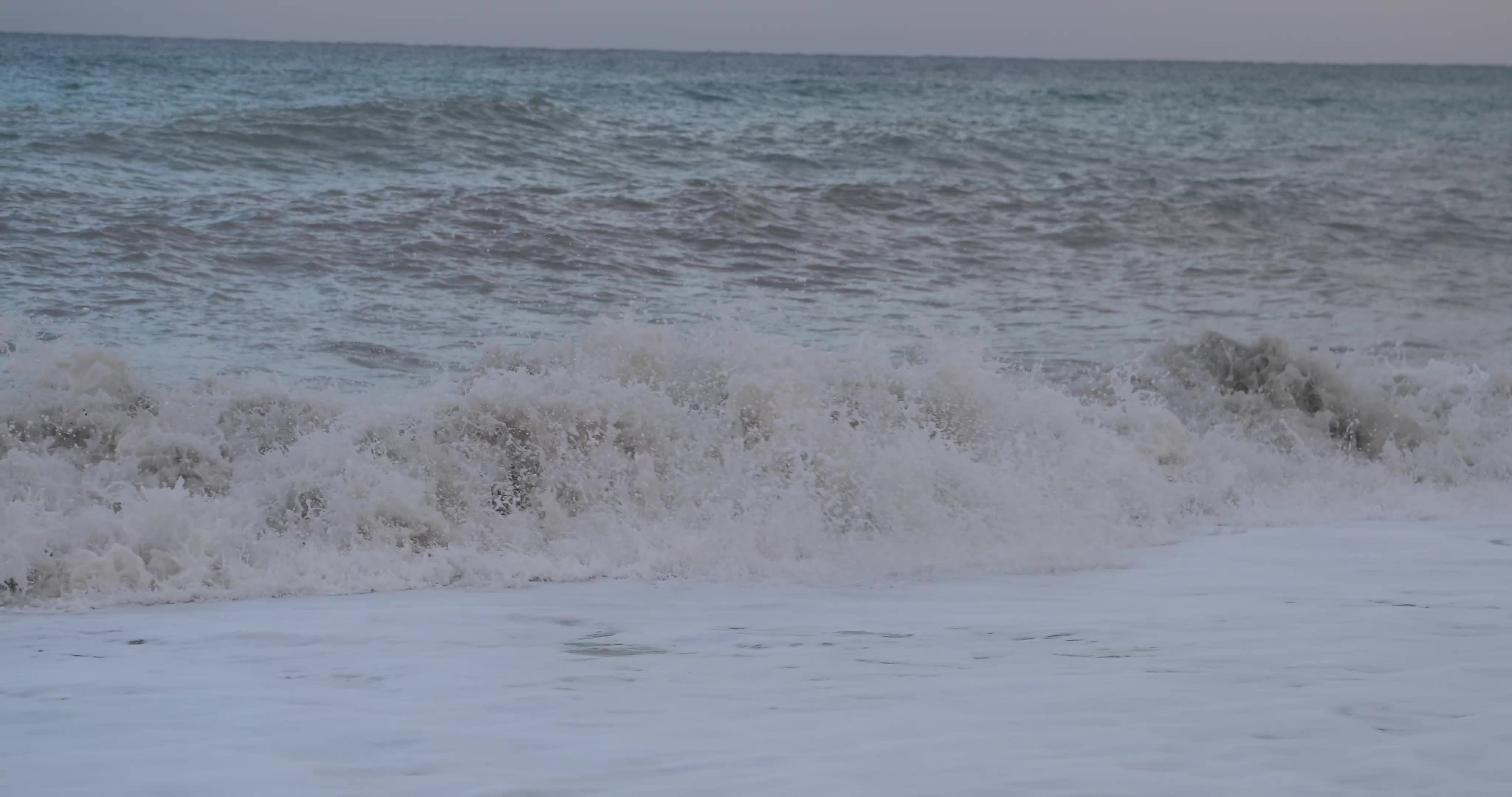 High Waves at the Mediterranean Sea in Italy