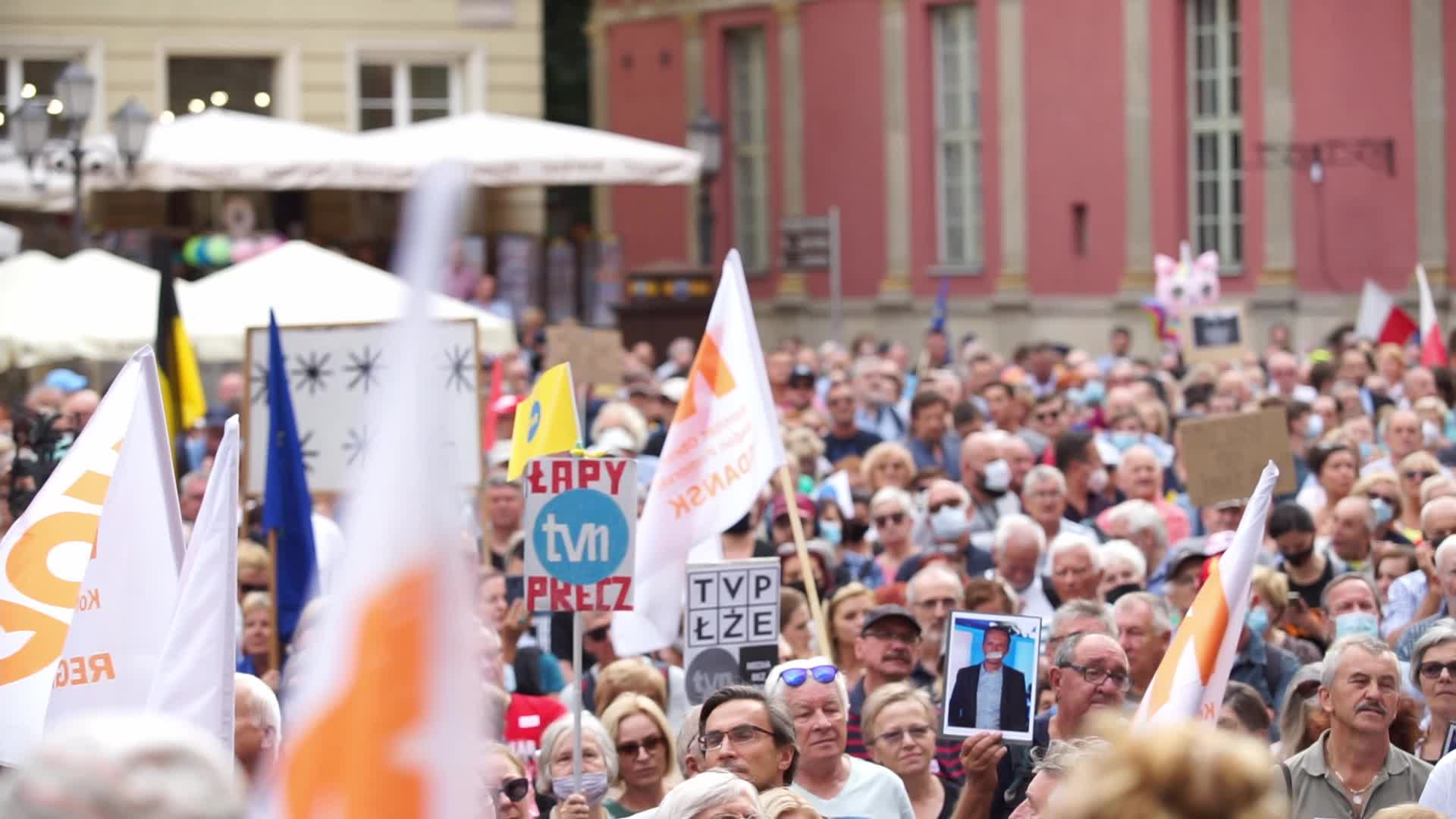 ' Lex TVN ' And Media Freedom Protest In Gdansk, Poland