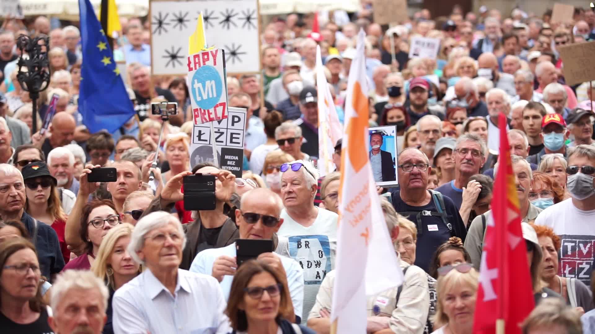 ' Lex TVN ' And Media Freedom Protest In Gdansk, Poland