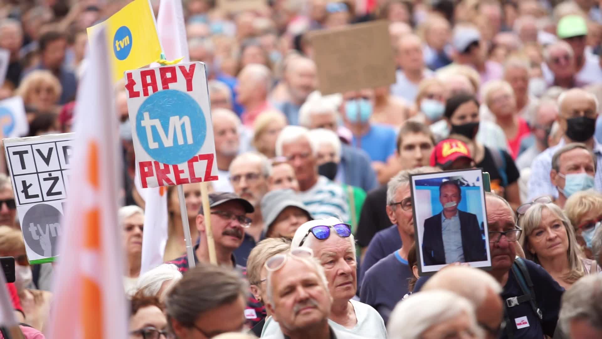 ' Lex TVN ' And Media Freedom Protest In Gdansk, Poland