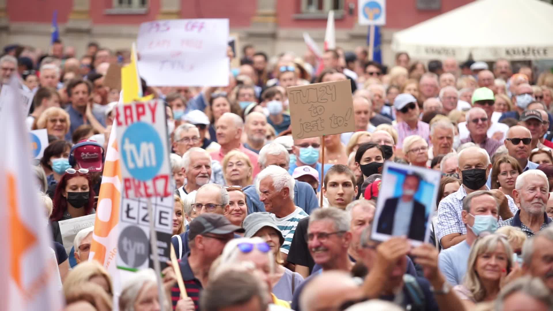 ' Lex TVN ' And Media Freedom Protest In Gdansk, Poland