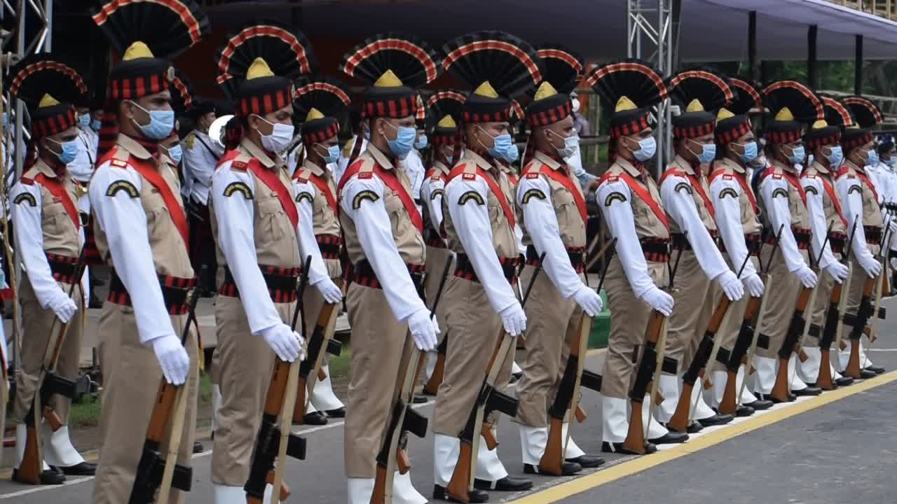 Final rehearsal of the Independence Day Parade in Kolkata 