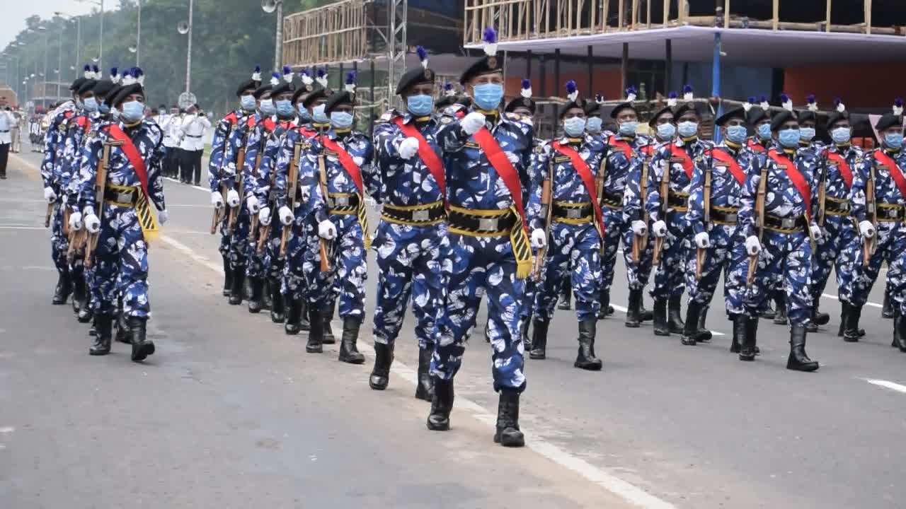 Final rehearsal of the Independence Day Parade in Kolkata 