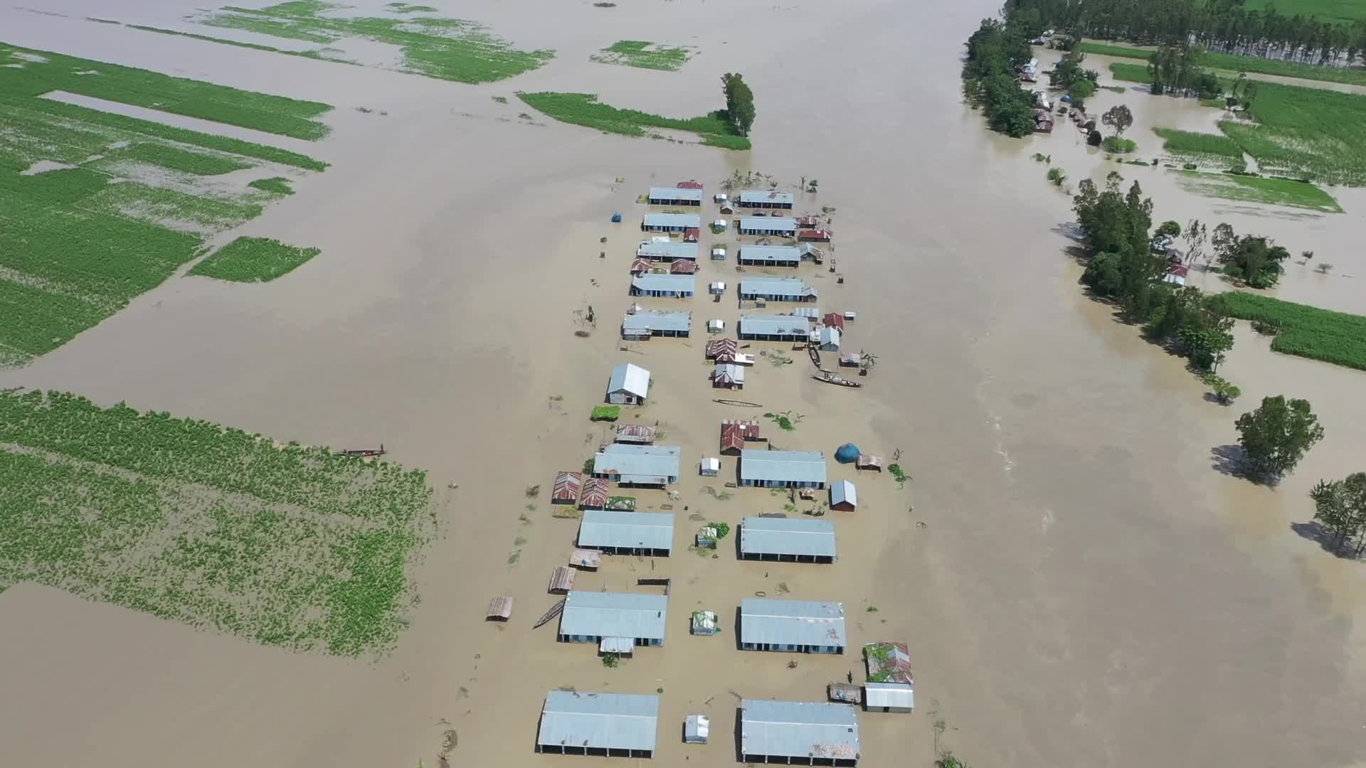 Aerial View of Flood - Stock Video