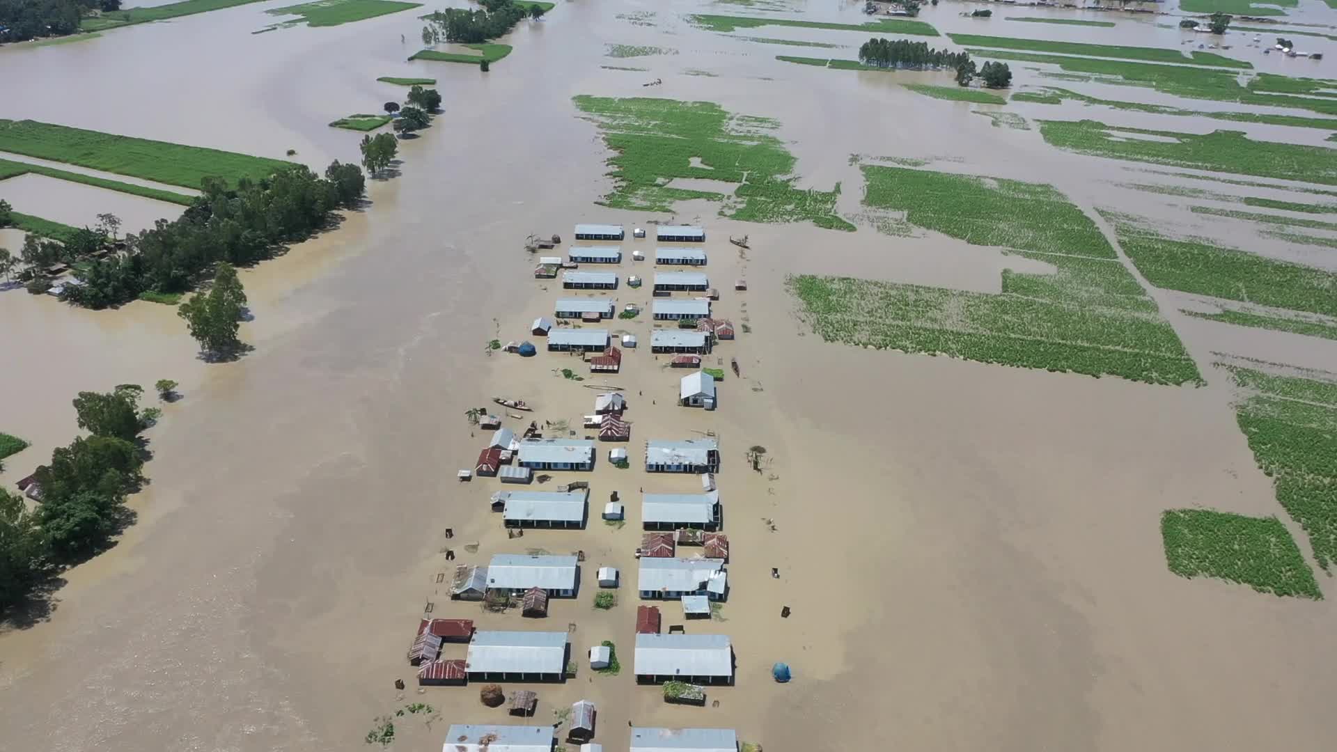 Aerial View of Flood - Stock Video