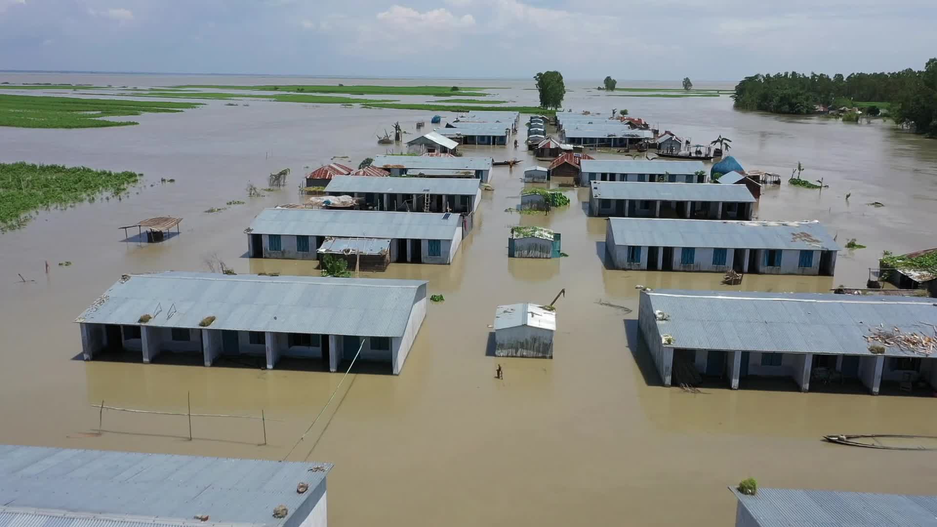 Aerial View of Flood - Stock Video