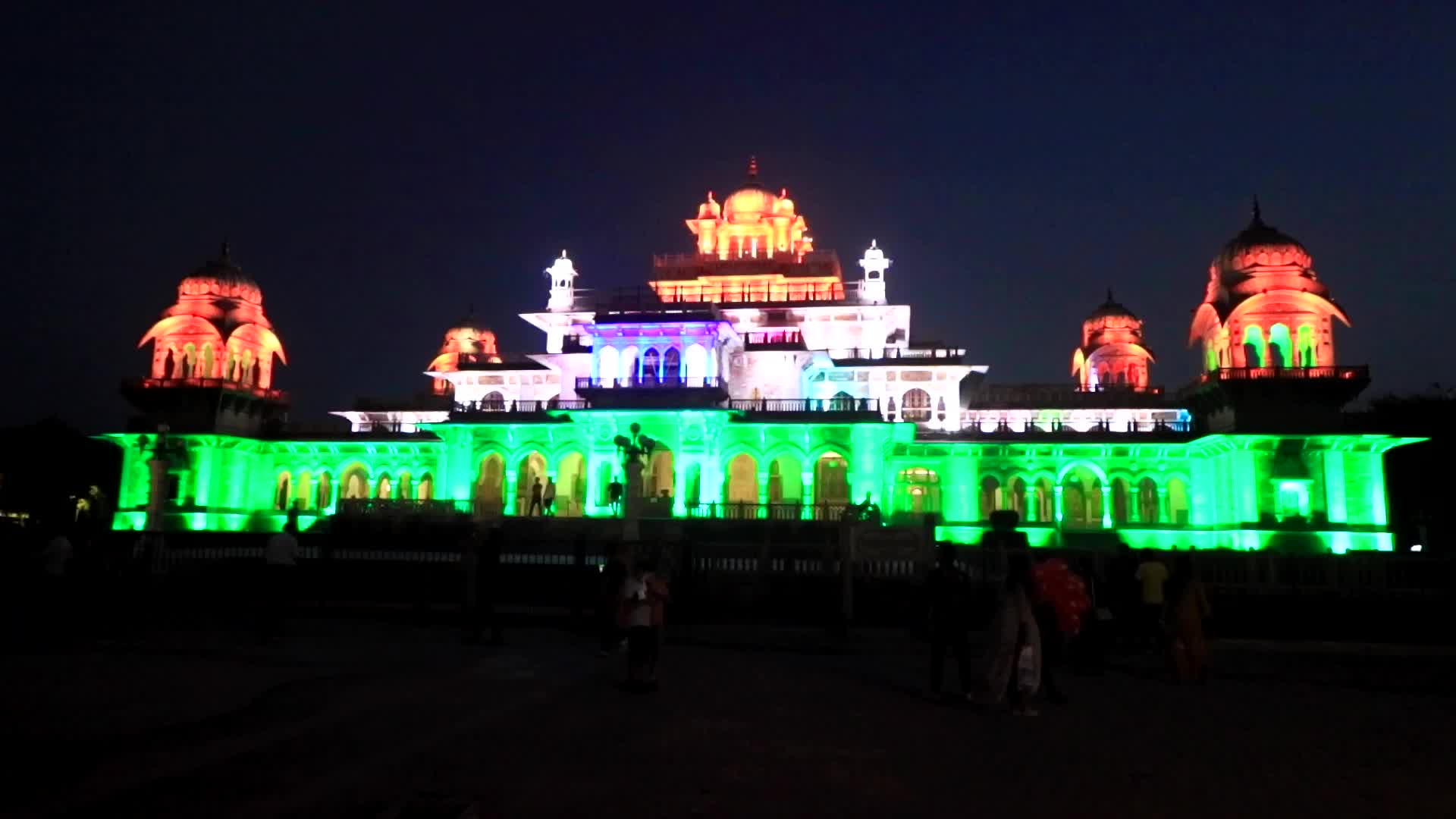 Illuminated Albert Hall Museum In Jaipur
