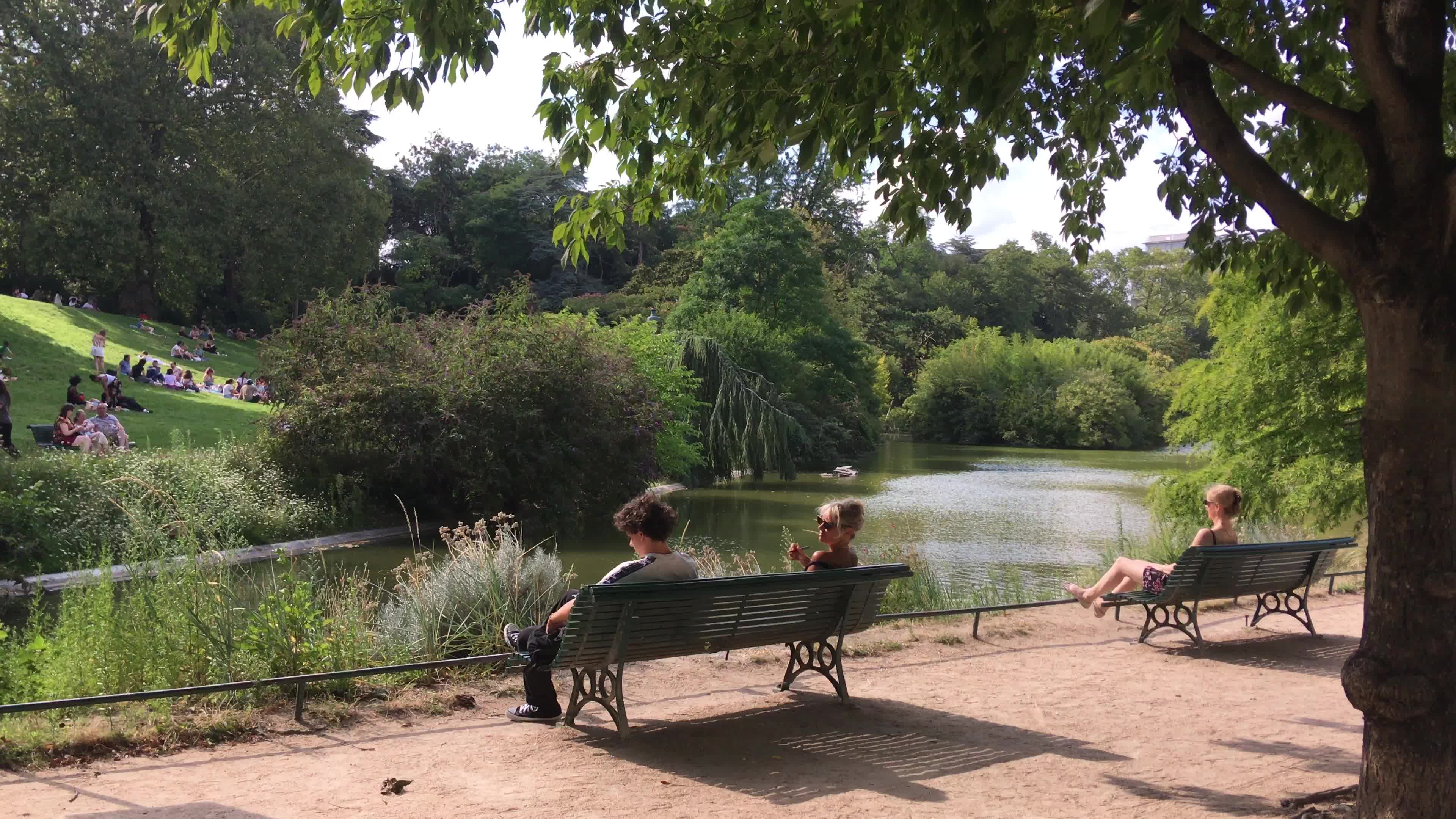 People enjoying summer In Paris