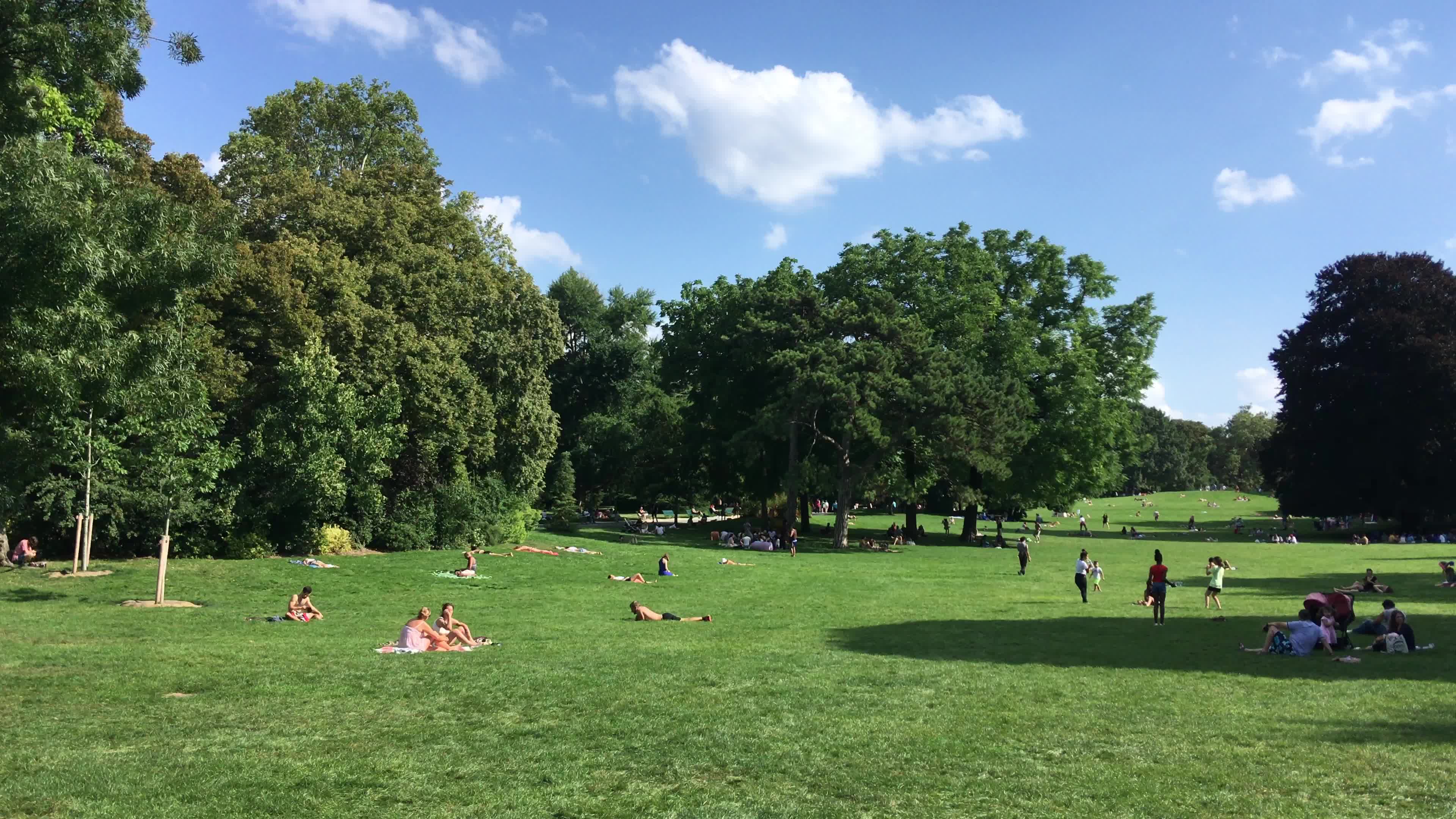 People enjoying summer In Paris
