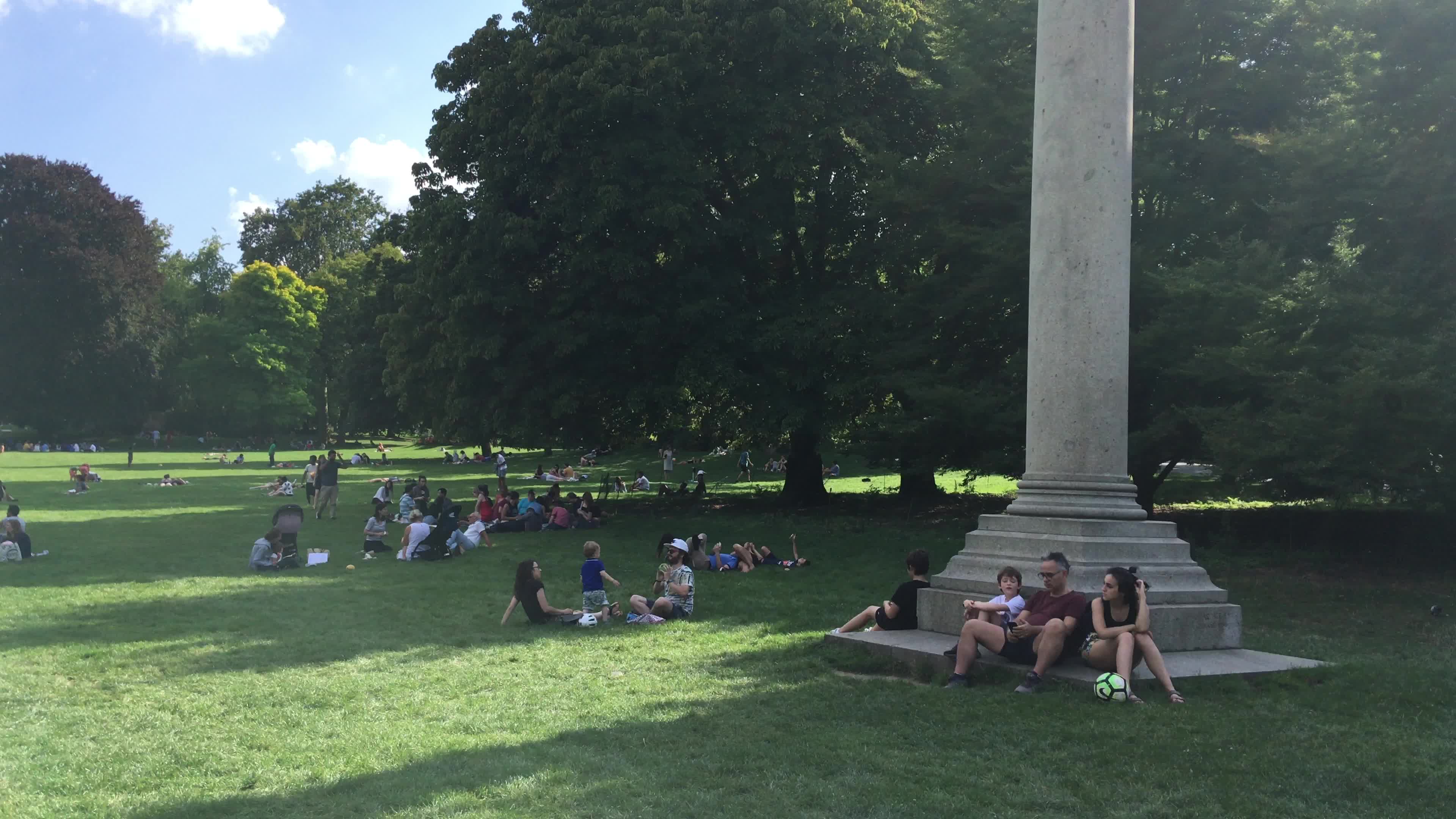 People enjoying summer In Paris