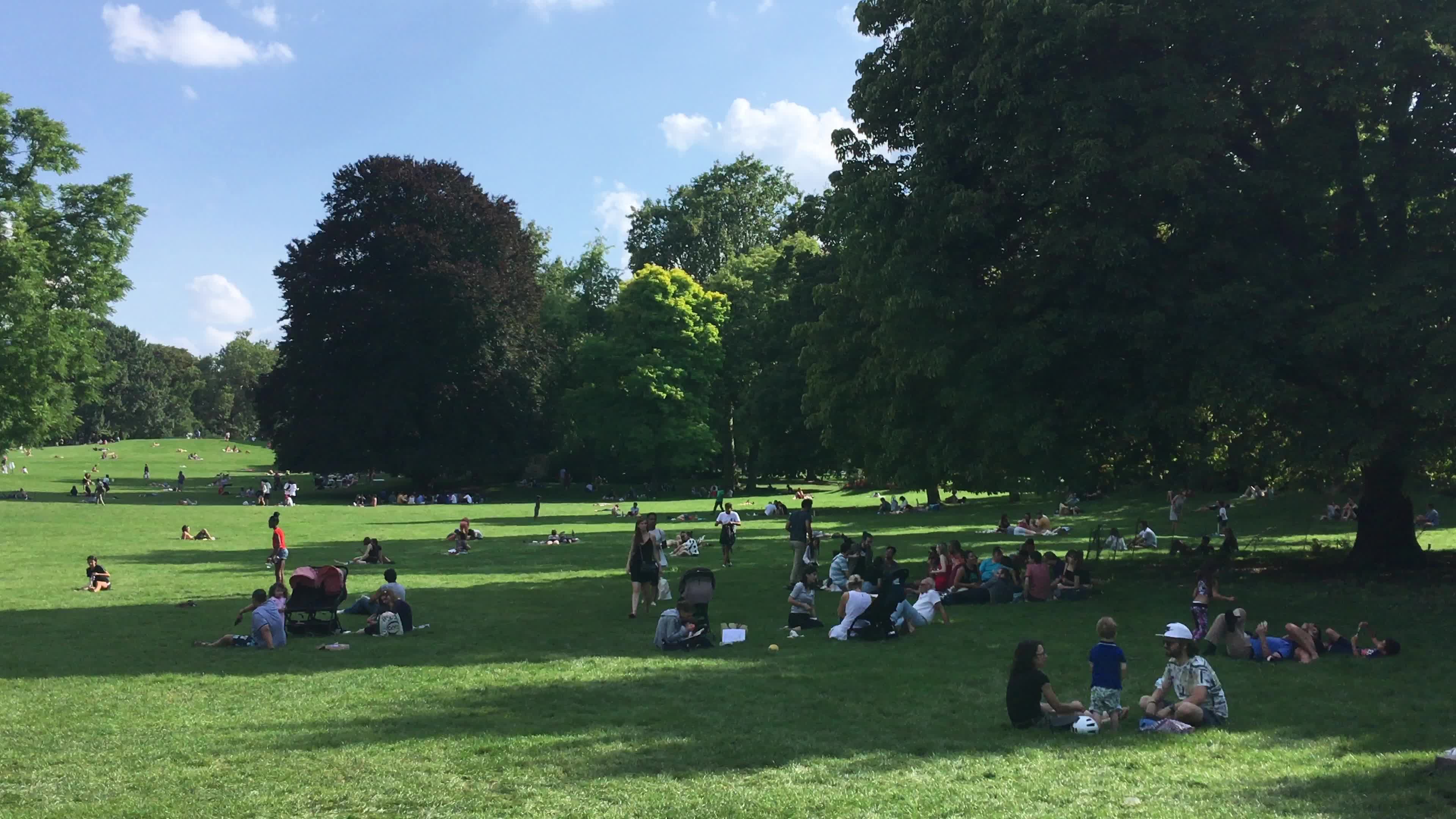 People enjoying summer In Paris