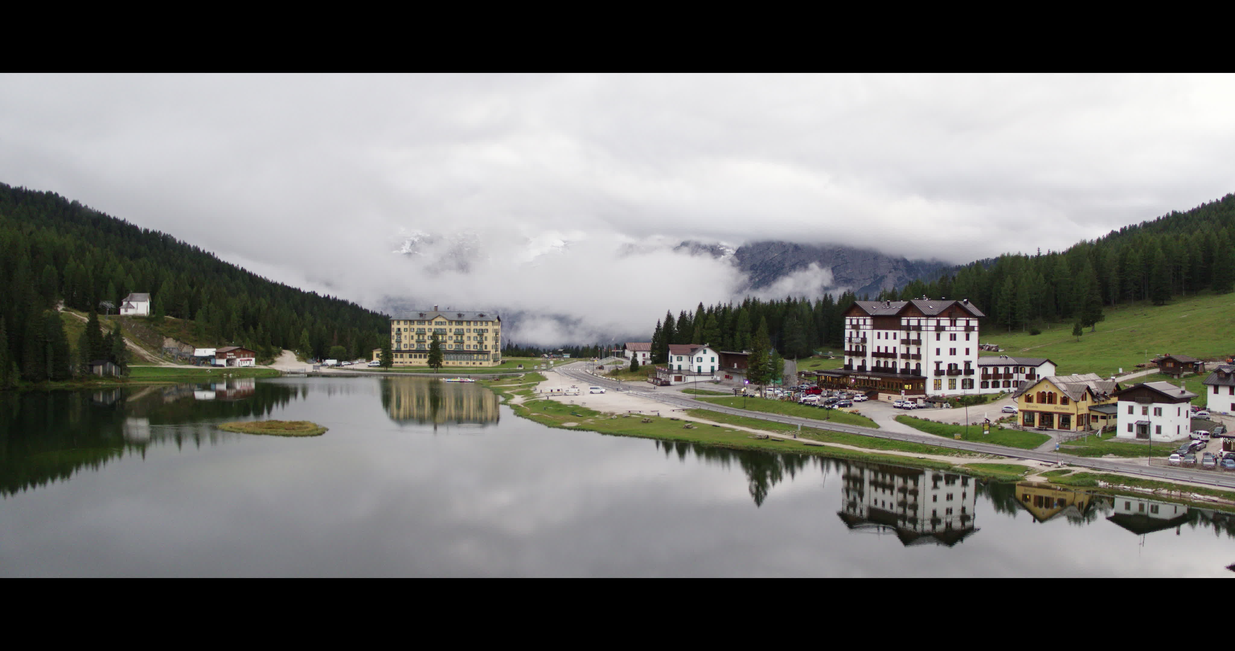 Aerial View Of Misurina Lake