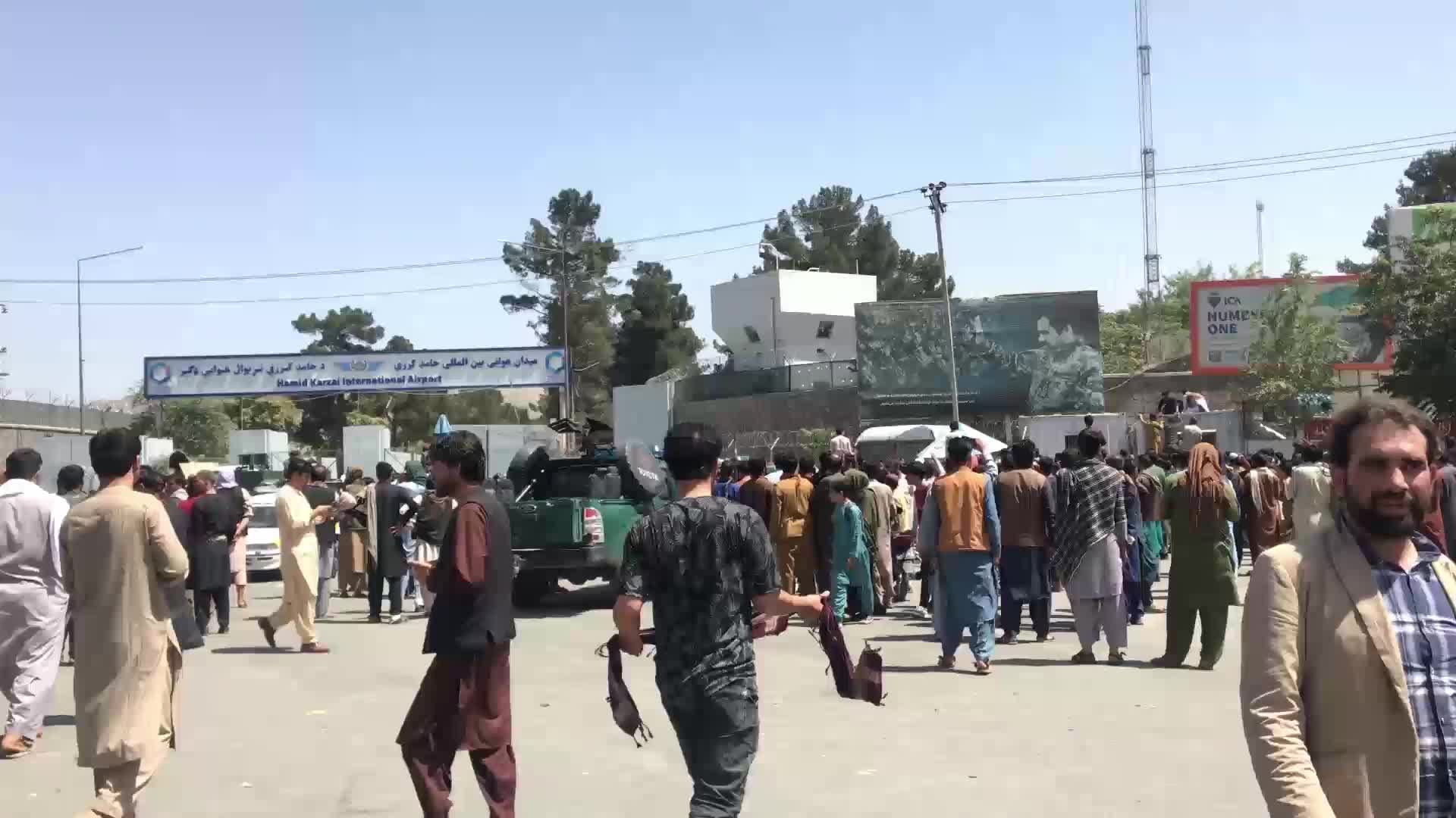 Chaos at Kabul airport as afghans try to leave capital