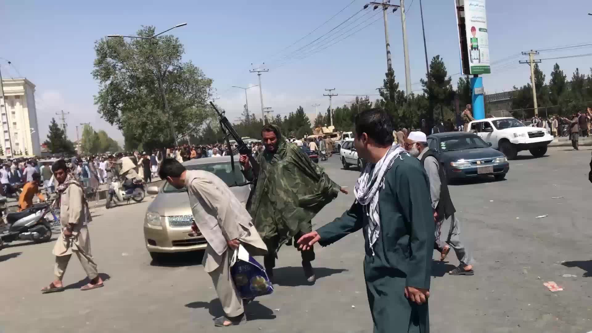 Chaos at Kabul airport as afghans try to leave capital