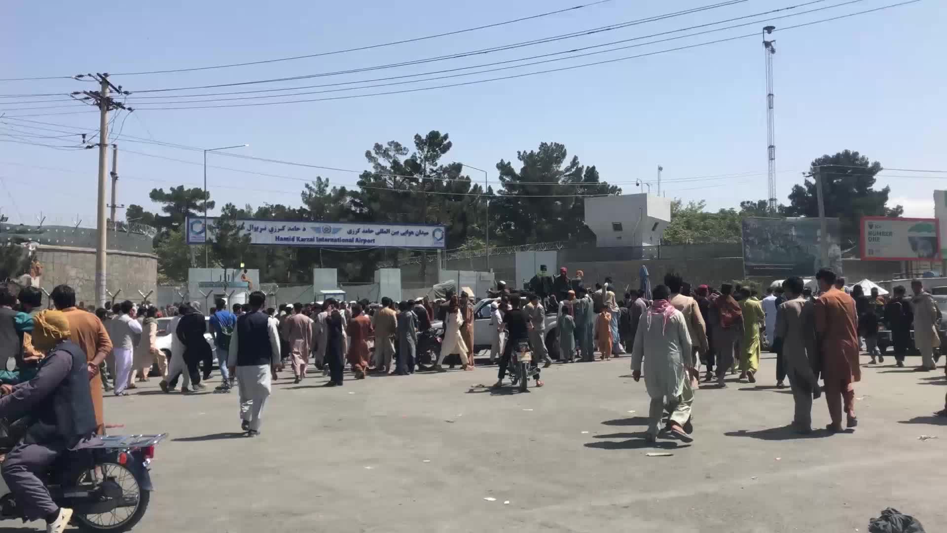 Chaos at Kabul airport as afghans try to leave capital