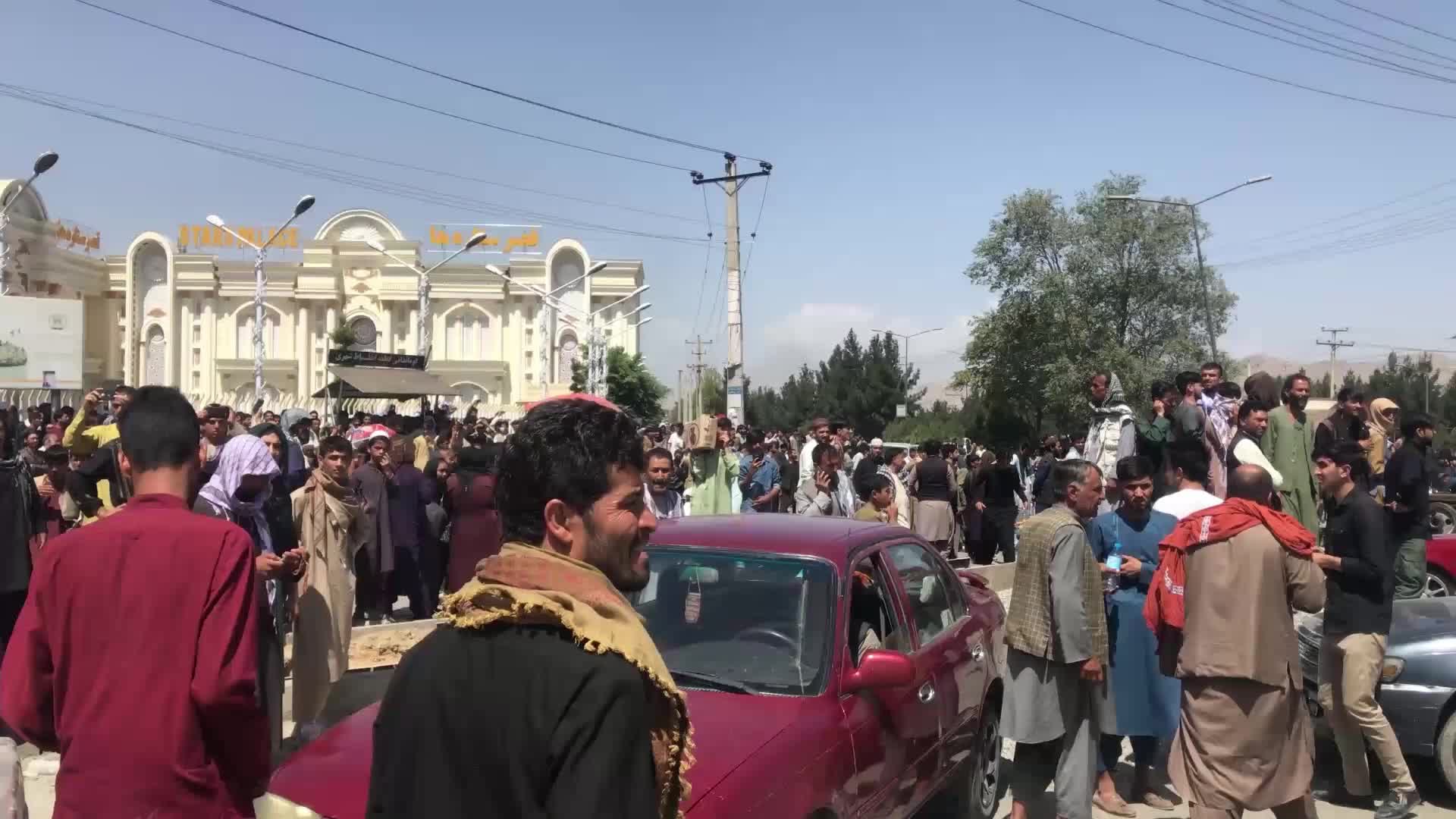 Chaos at Kabul airport as afghans try to leave capital