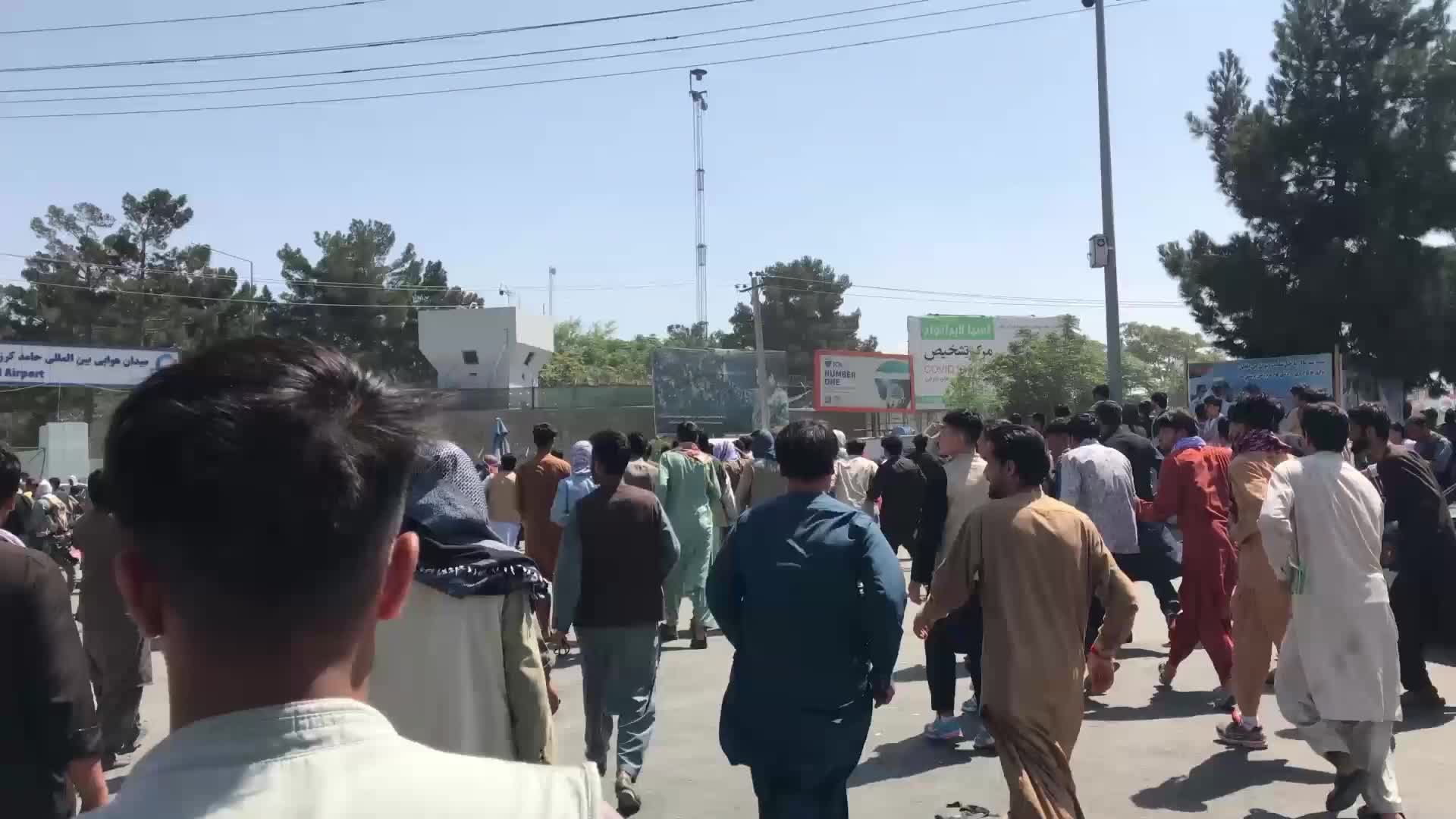 Chaos at Kabul airport as afghans try to leave capital