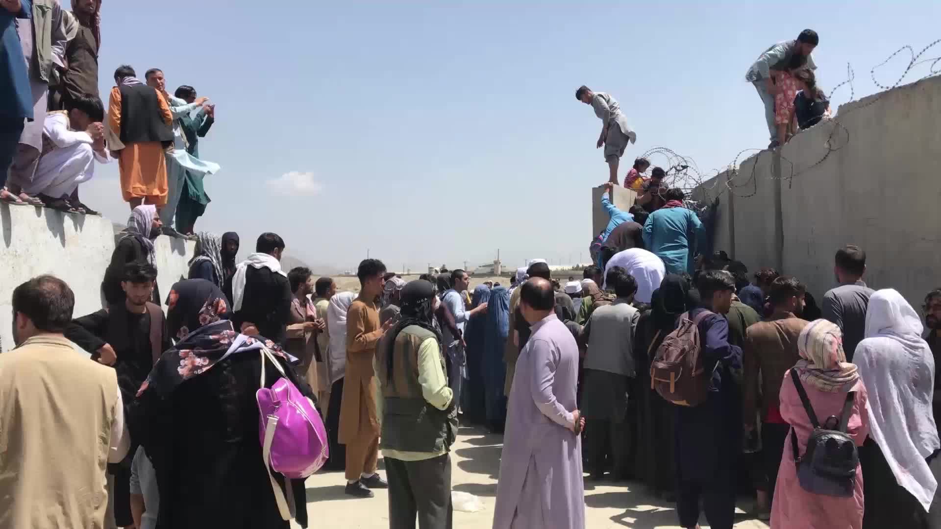 Chaos at Kabul airport as afghans try to leave capital