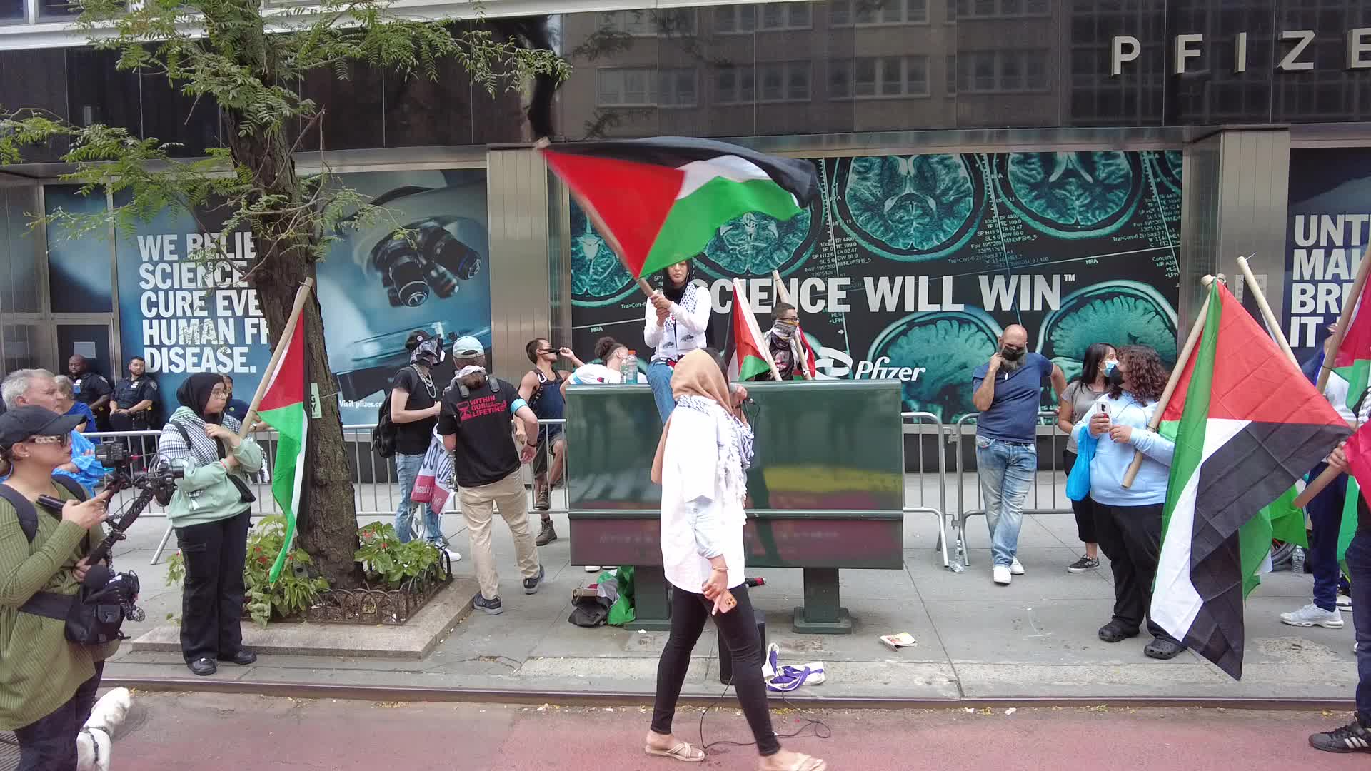 Rally For A Free Palestine In New York City
