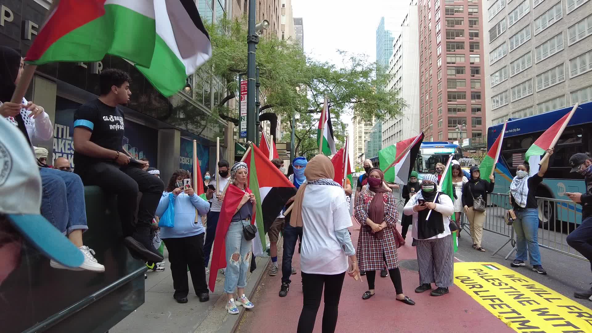 Rally For A Free Palestine In New York City