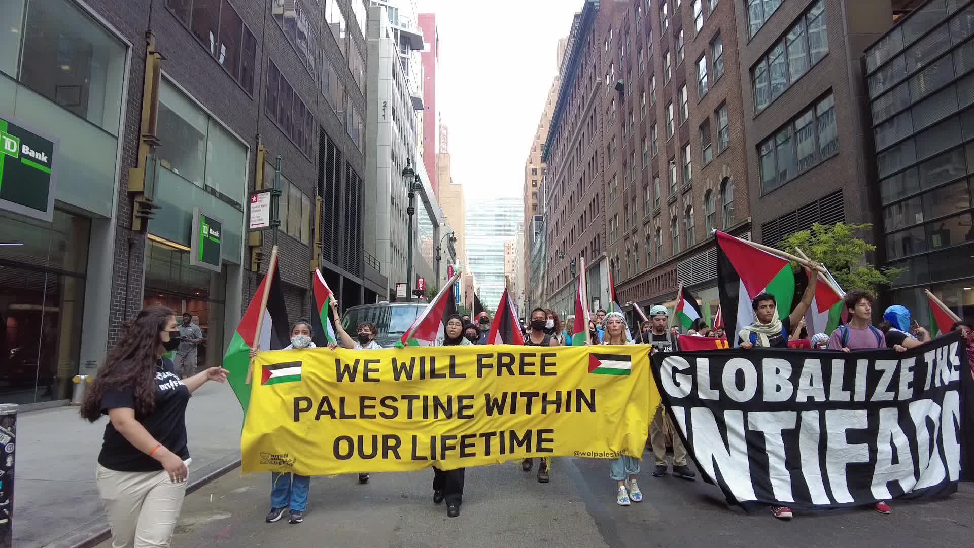 Rally For A Free Palestine In New York City