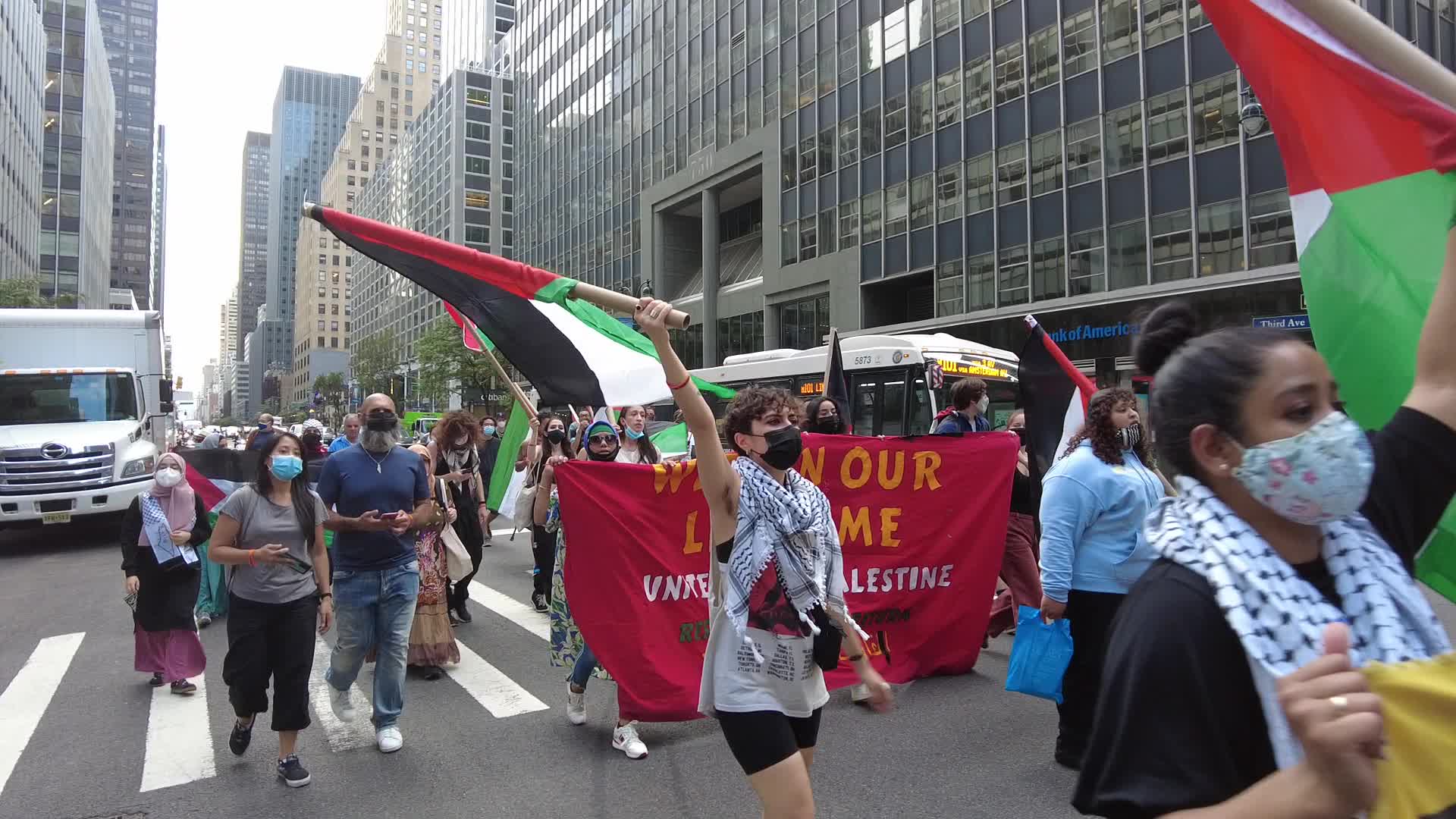 Rally For A Free Palestine In New York City