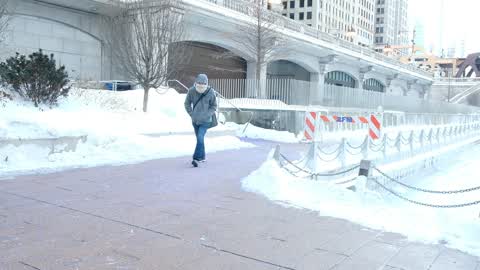 Extreme cold weather in Chicago