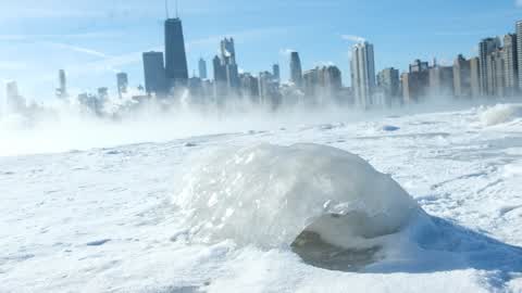 Extreme cold weather in Chicago