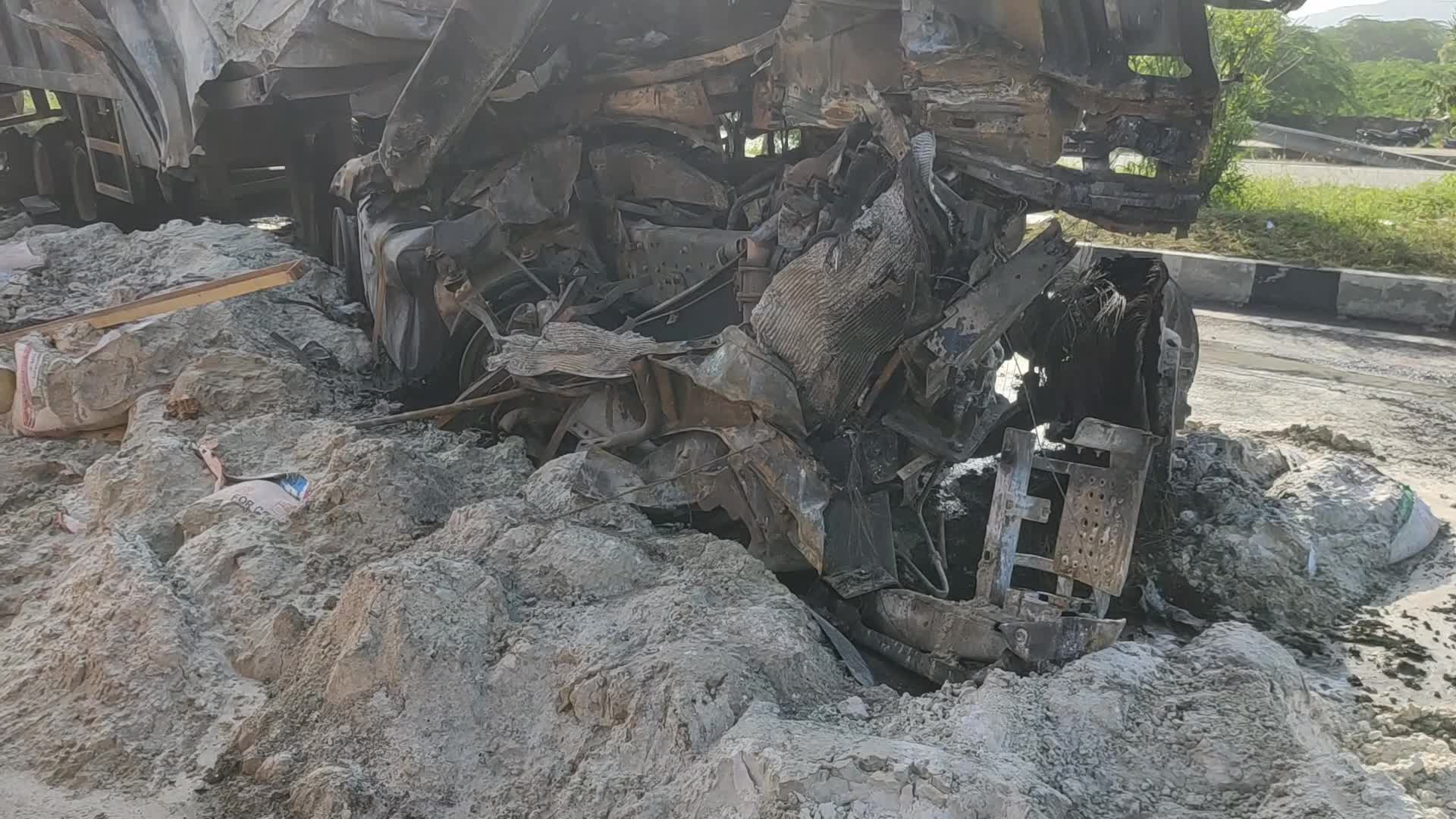 Trucks Catch Fire After Head-on Collision in Rajasthan’s Ajmer