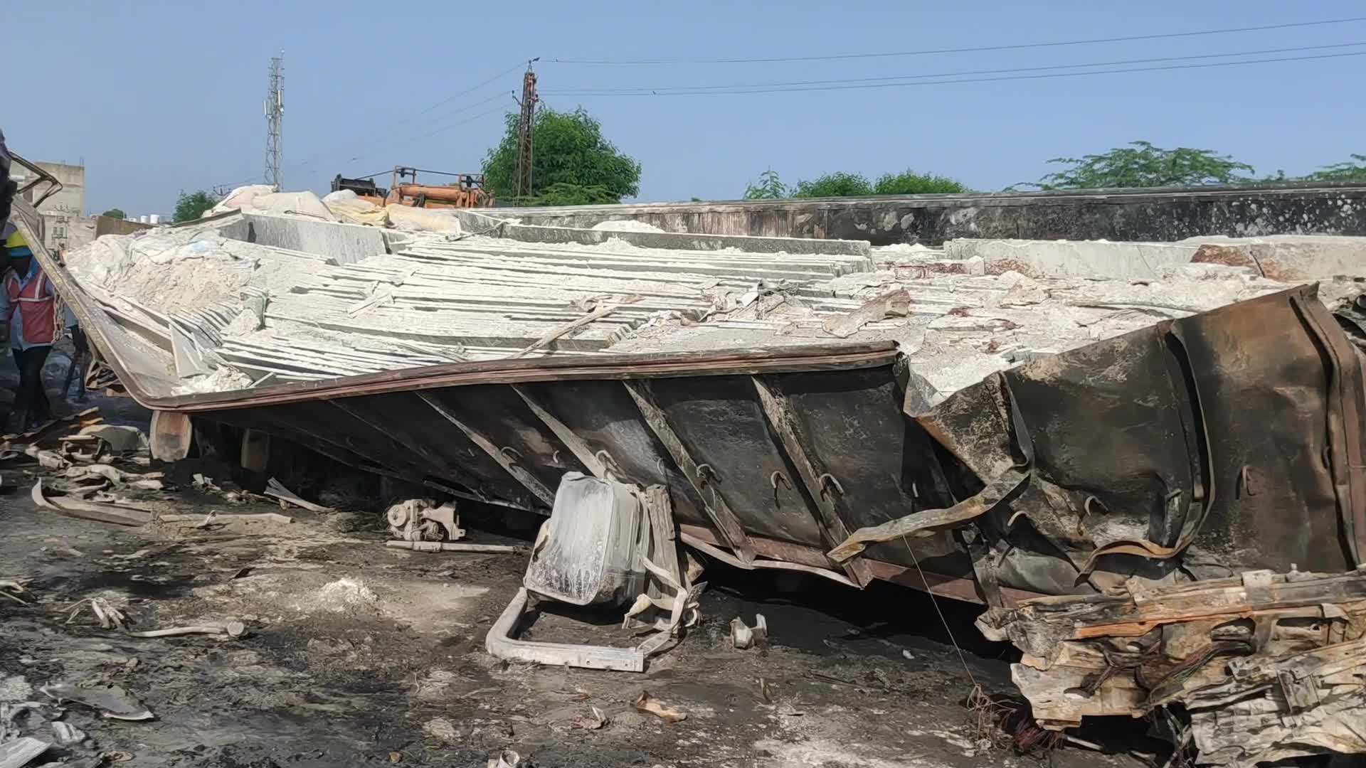 Trucks Catch Fire After Head-on Collision in Rajasthan’s Ajmer