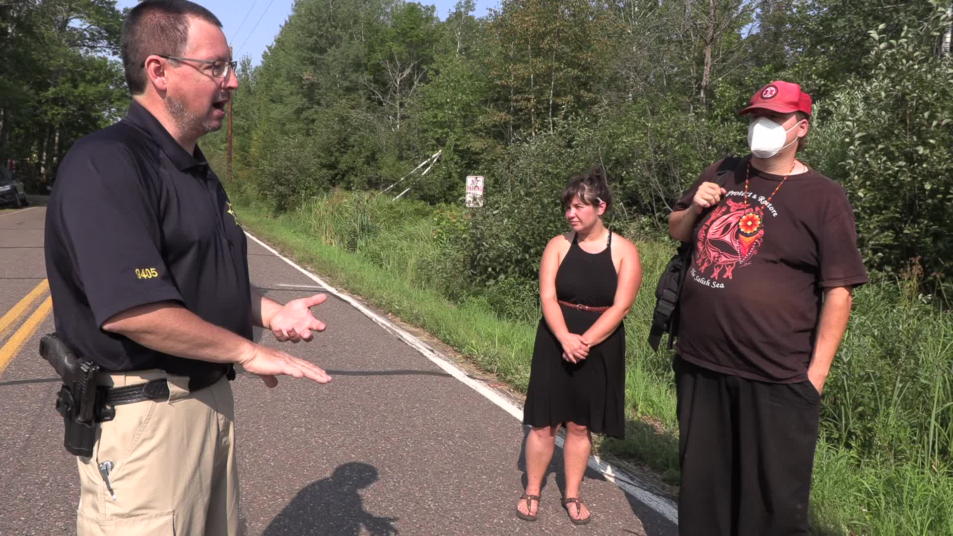 Activists inspect possible leak of drilling fluids from Line 3 pipeline