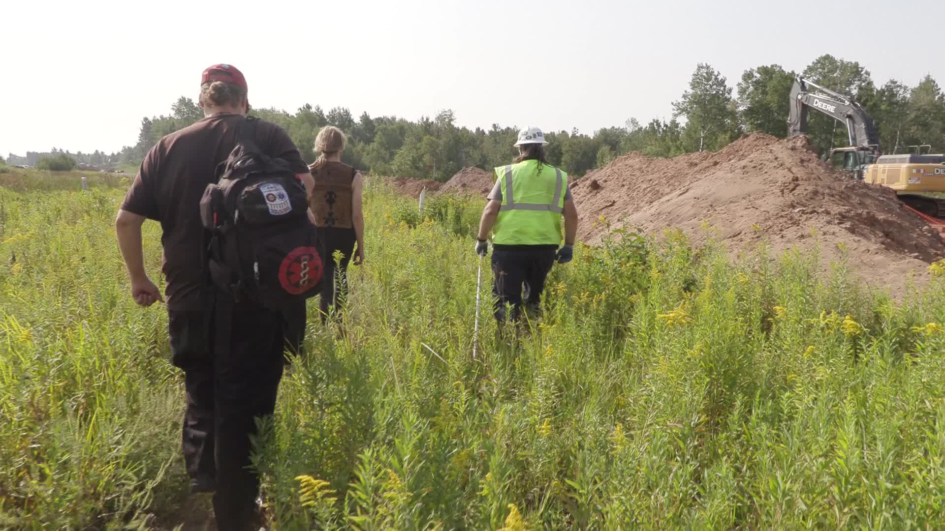 Activists inspect possible leak of drilling fluids from Line 3 pipeline