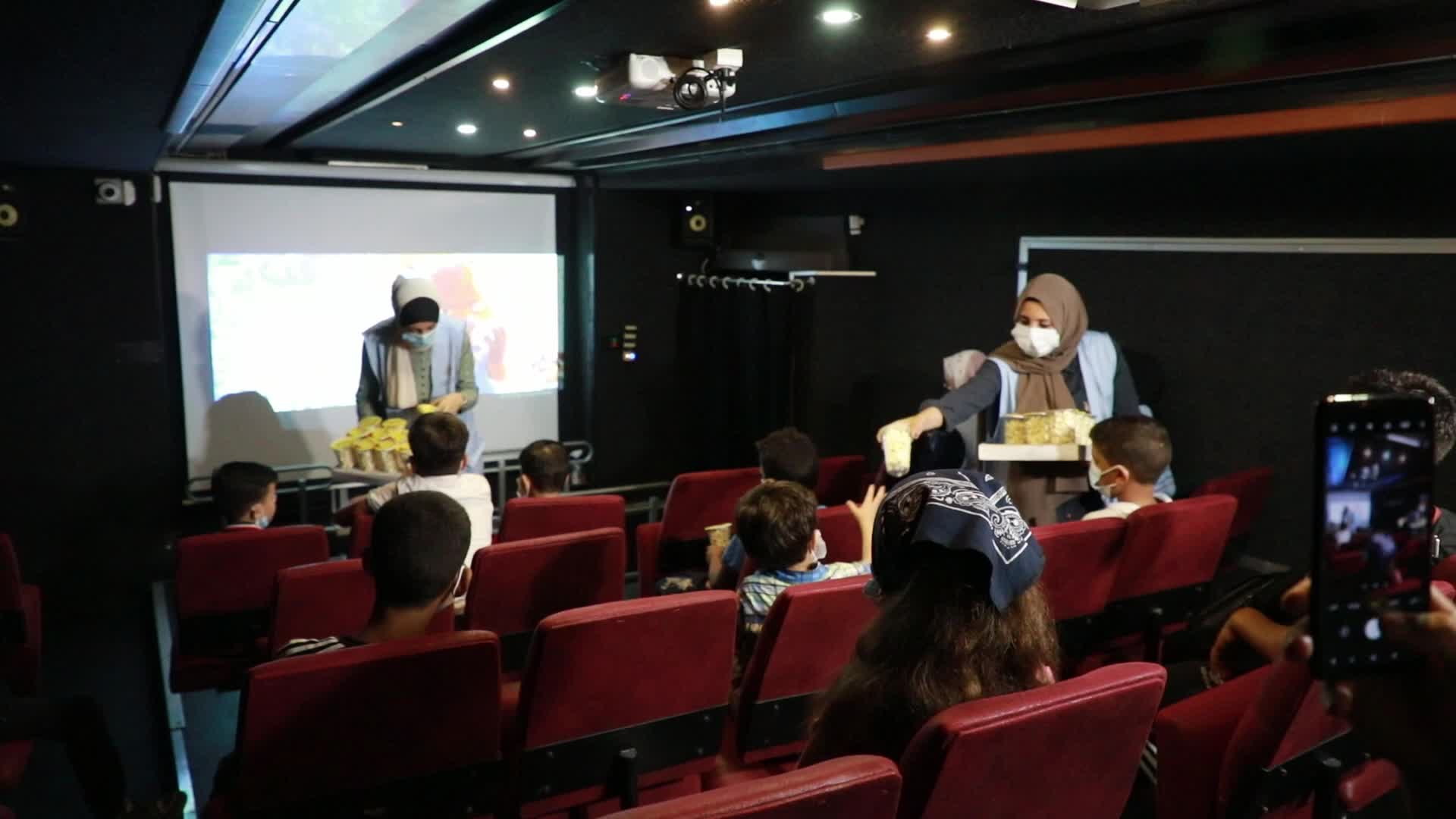 Cinema bus in Gaza, Palestine