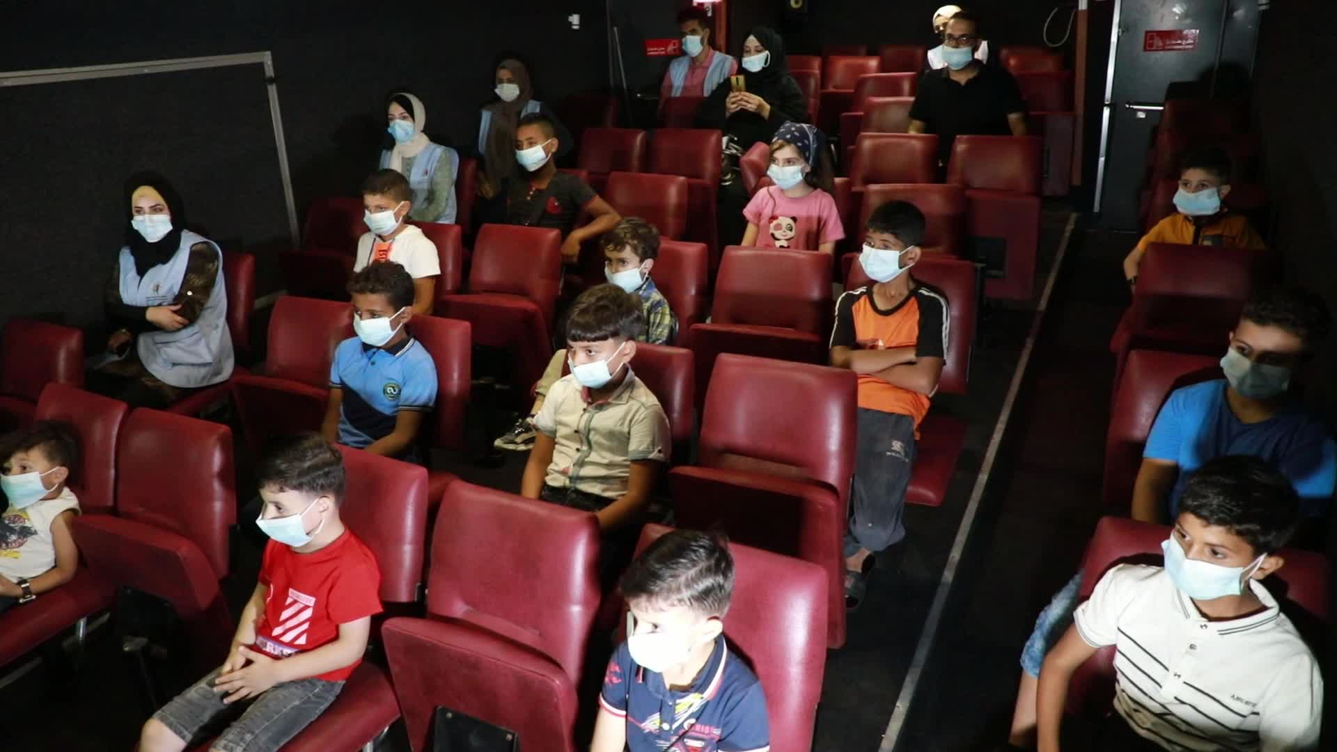 Cinema bus in Gaza, Palestine