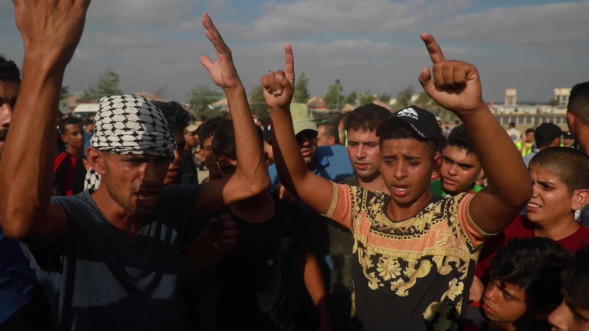 Palestinians hold anti-Israel protest at Gaza border
