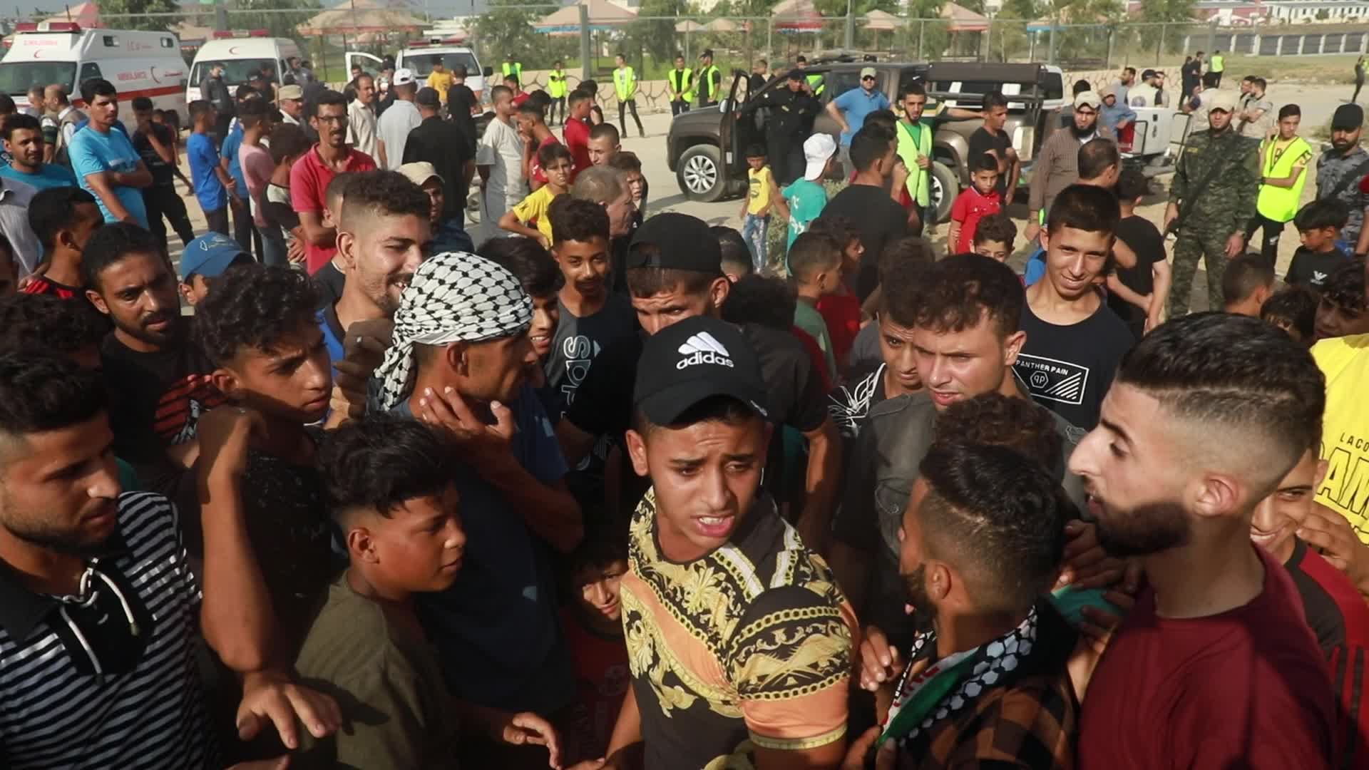 Palestinians hold anti-Israel protest at Gaza border