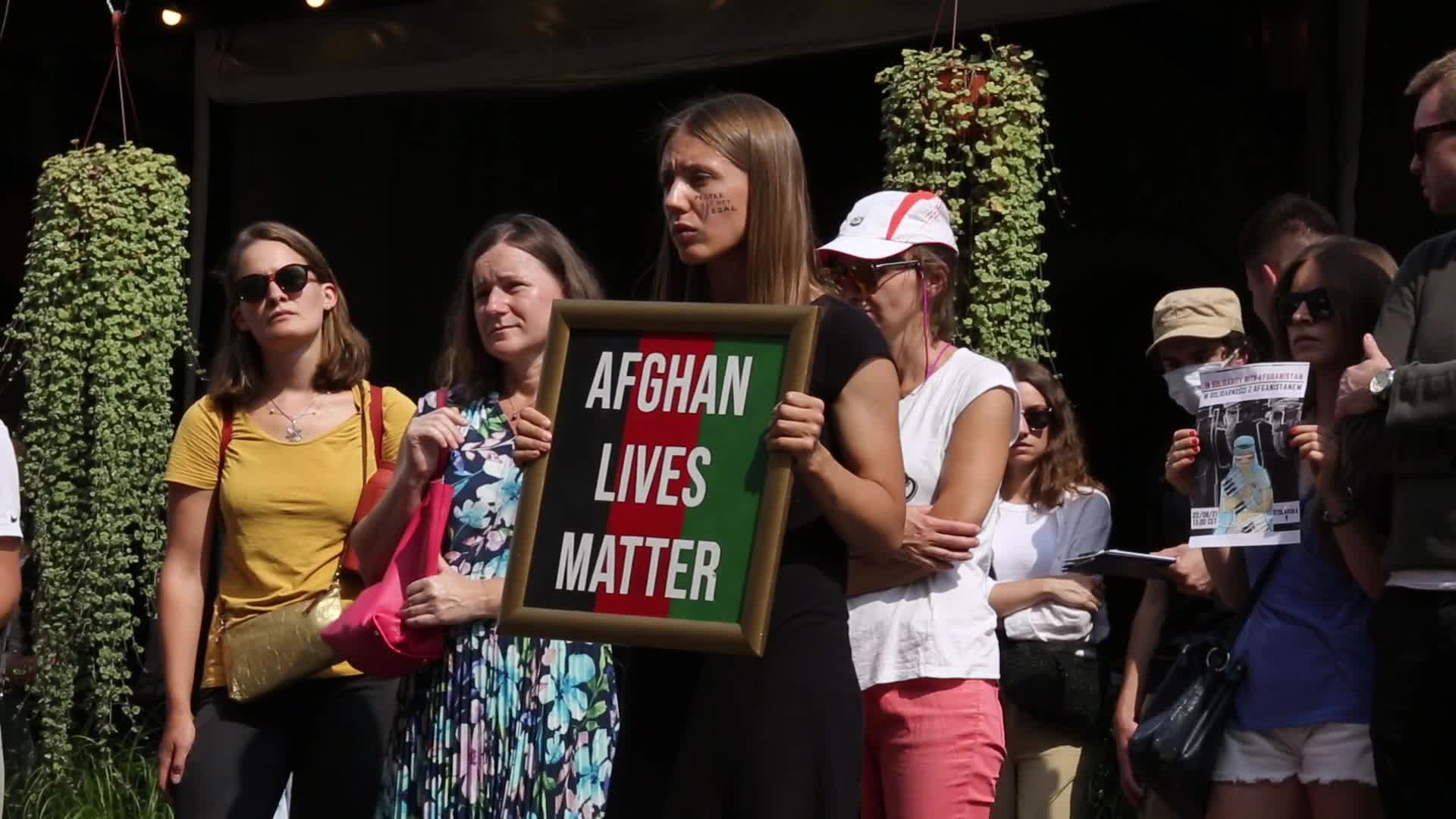 Demonstration in support of Afghan people in Poland