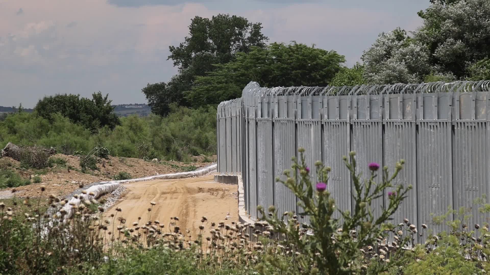 Concrete filled fence at the Greek Turkish land borders