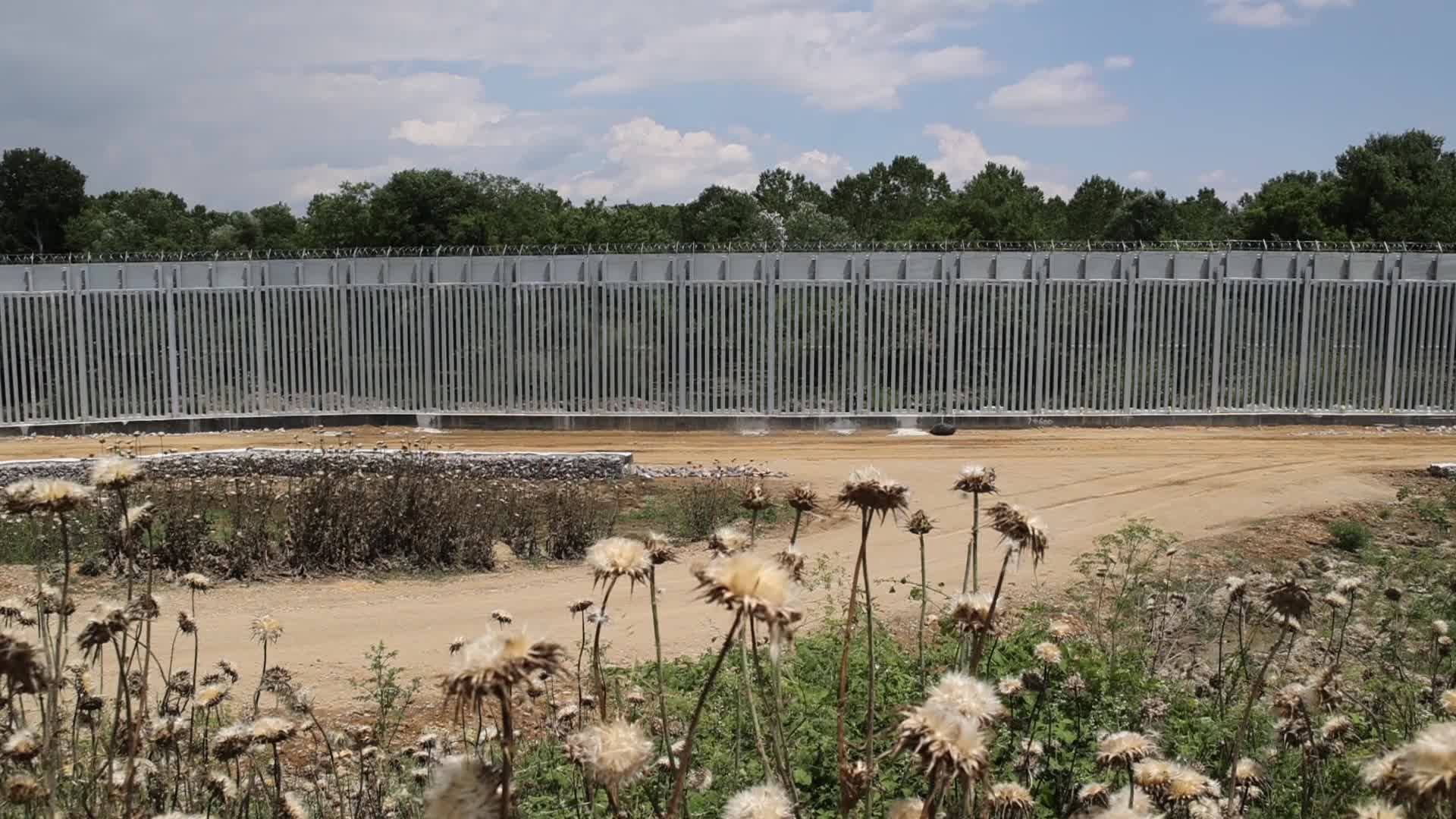 Concrete filled fence at the Greek Turkish land borders