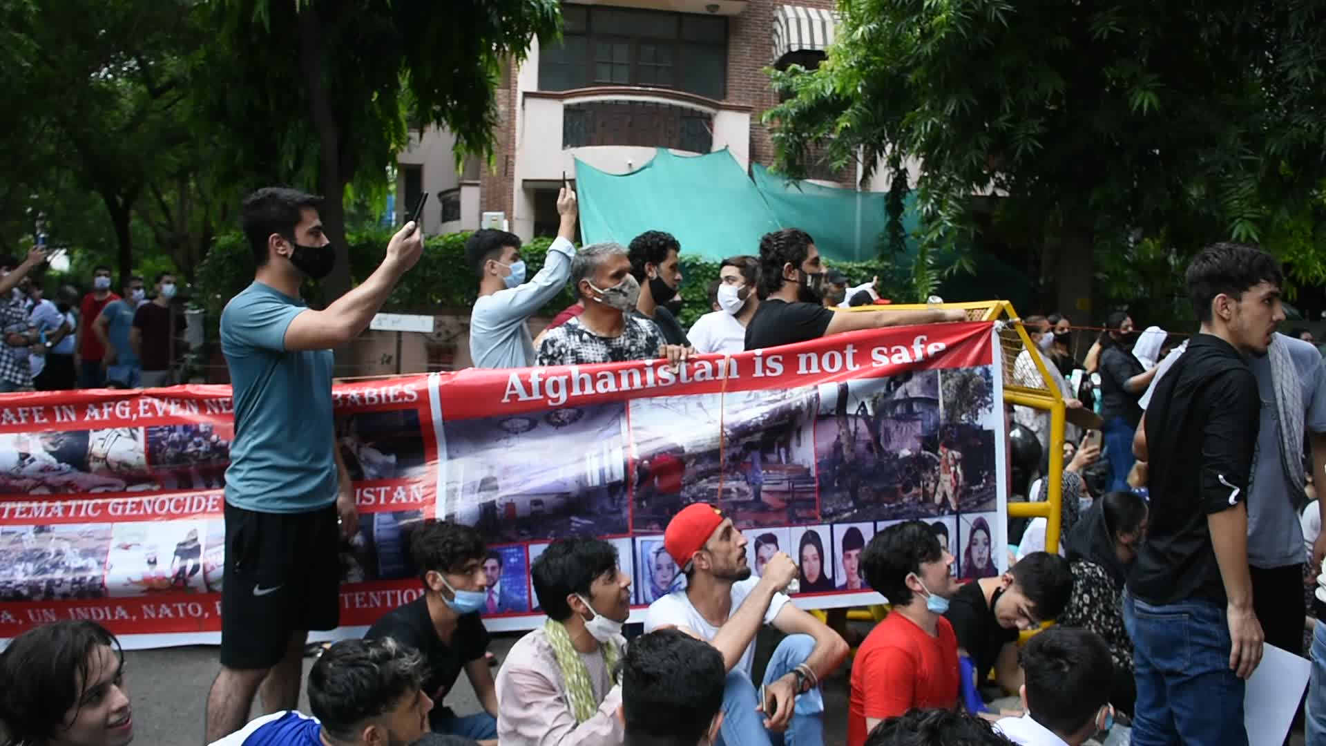 Afghan Refugees Protest In India