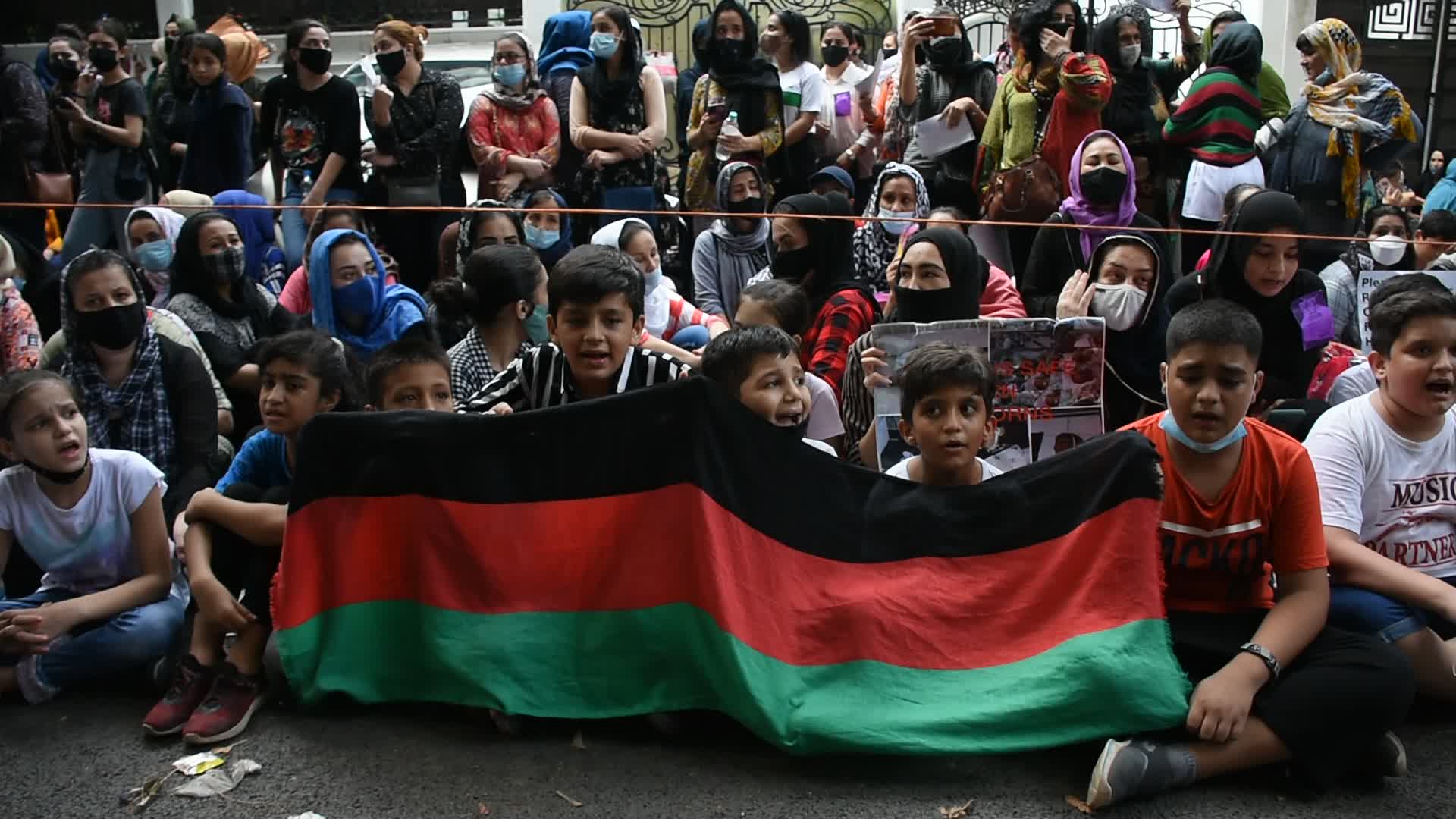 Afghan Refugees Protest In India