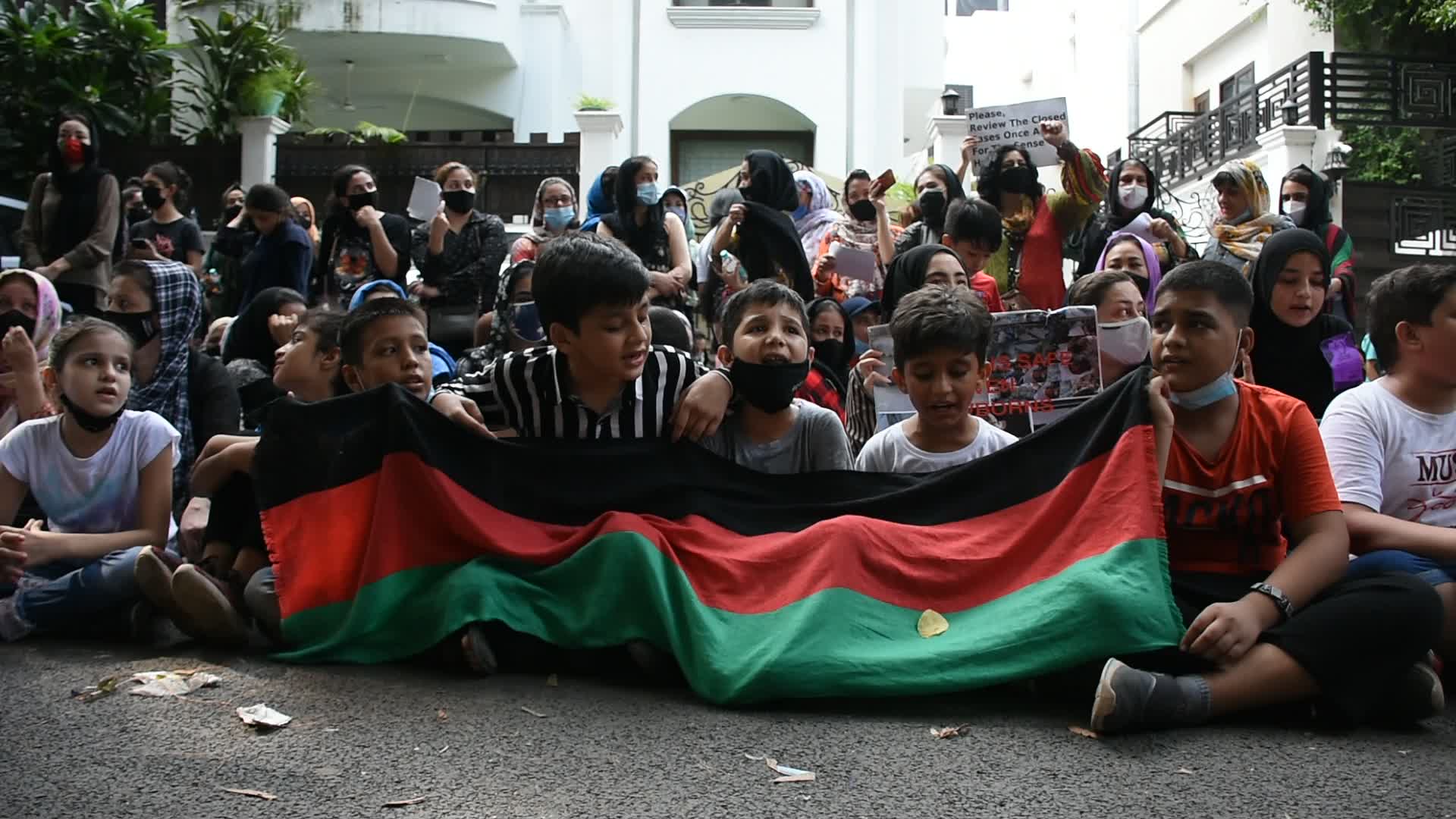 Afghan Refugees Protest In India