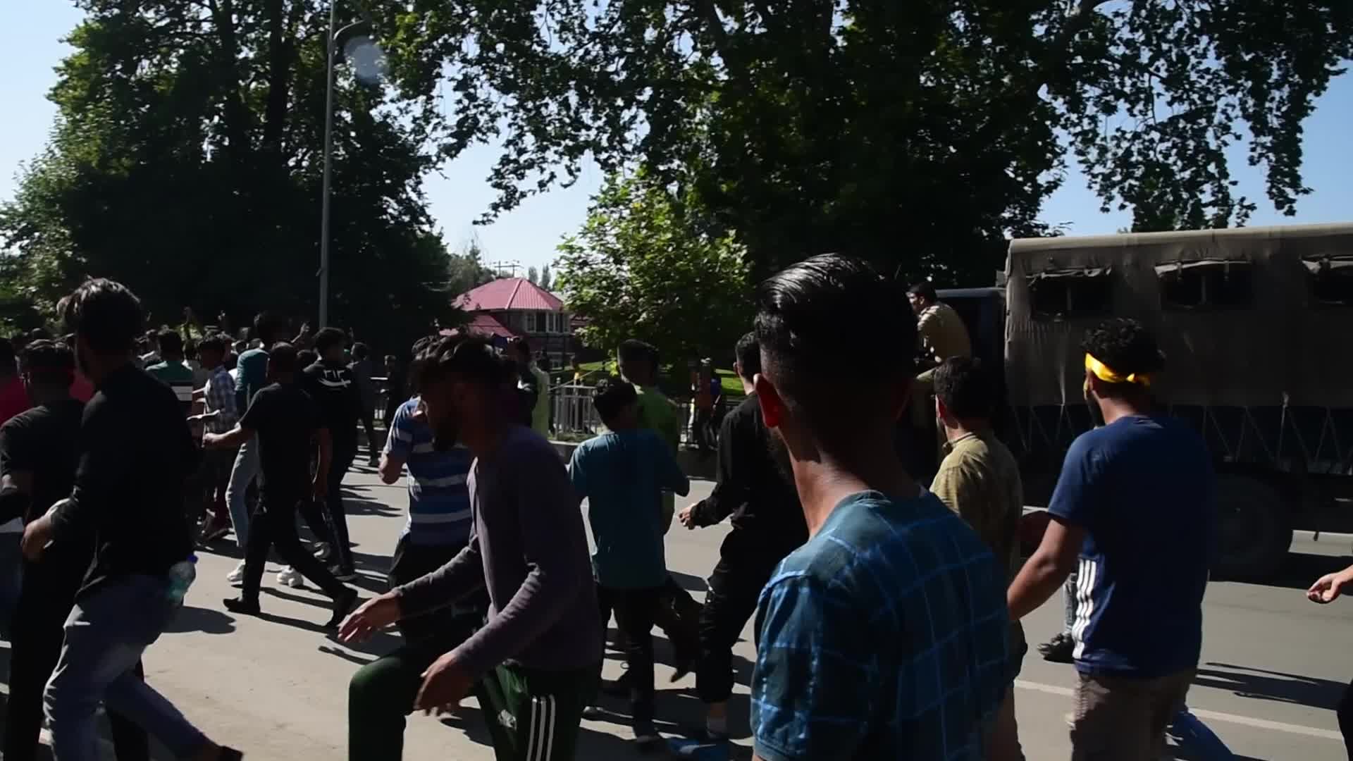 Clashes on the day of muharram procession in Kashmir