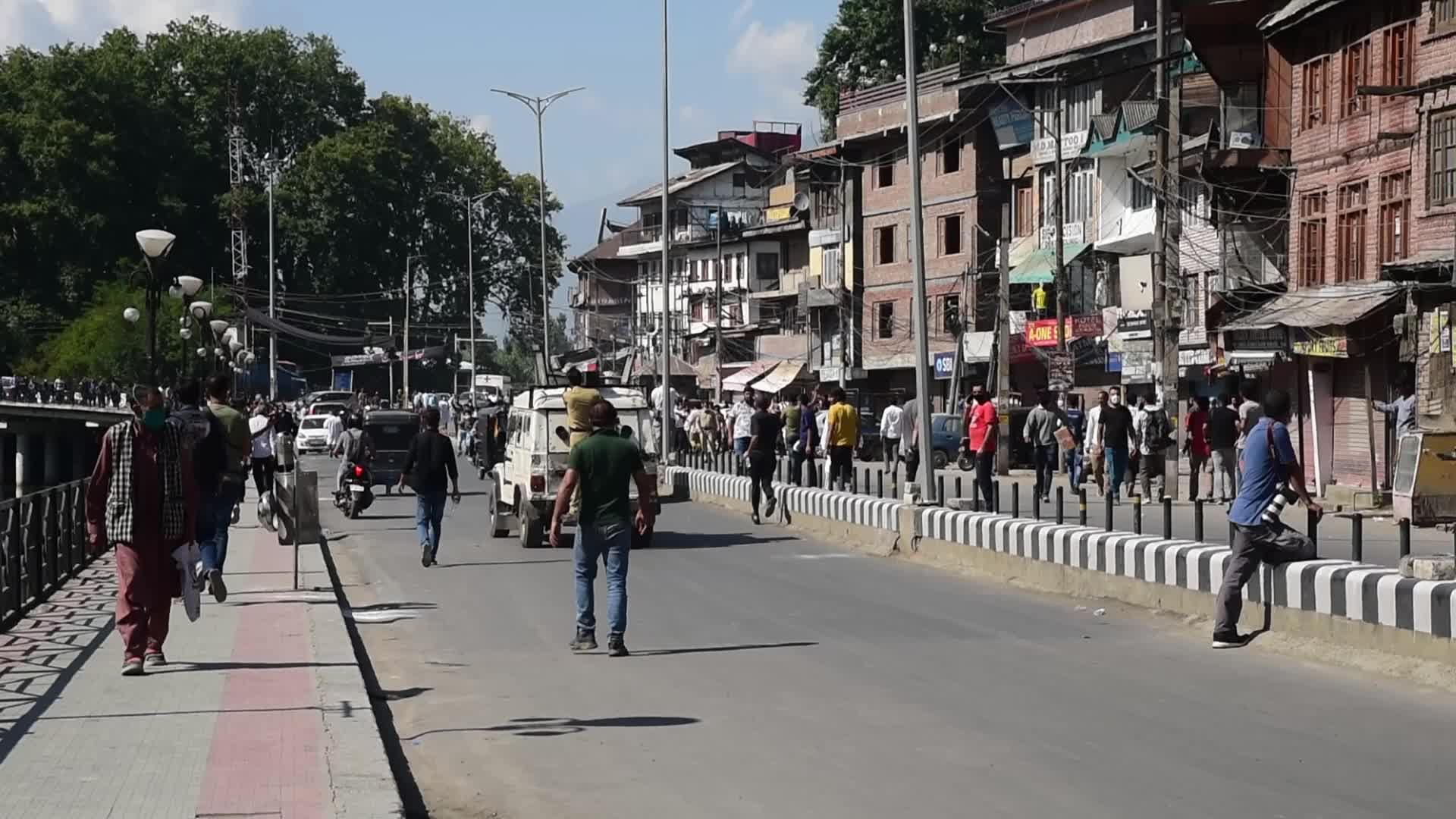 Clashes on the day of muharram procession in Kashmir