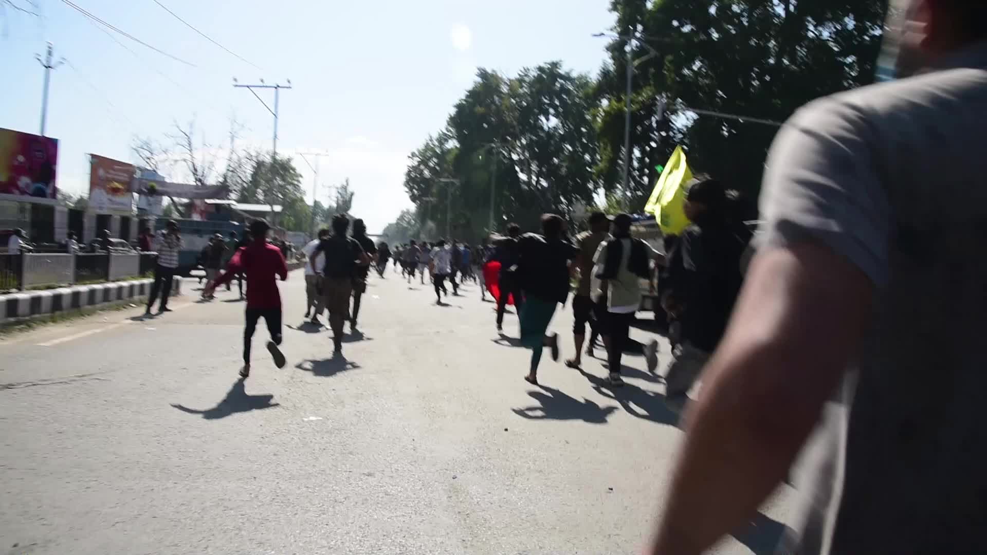 Clashes on the day of muharram procession in Kashmir