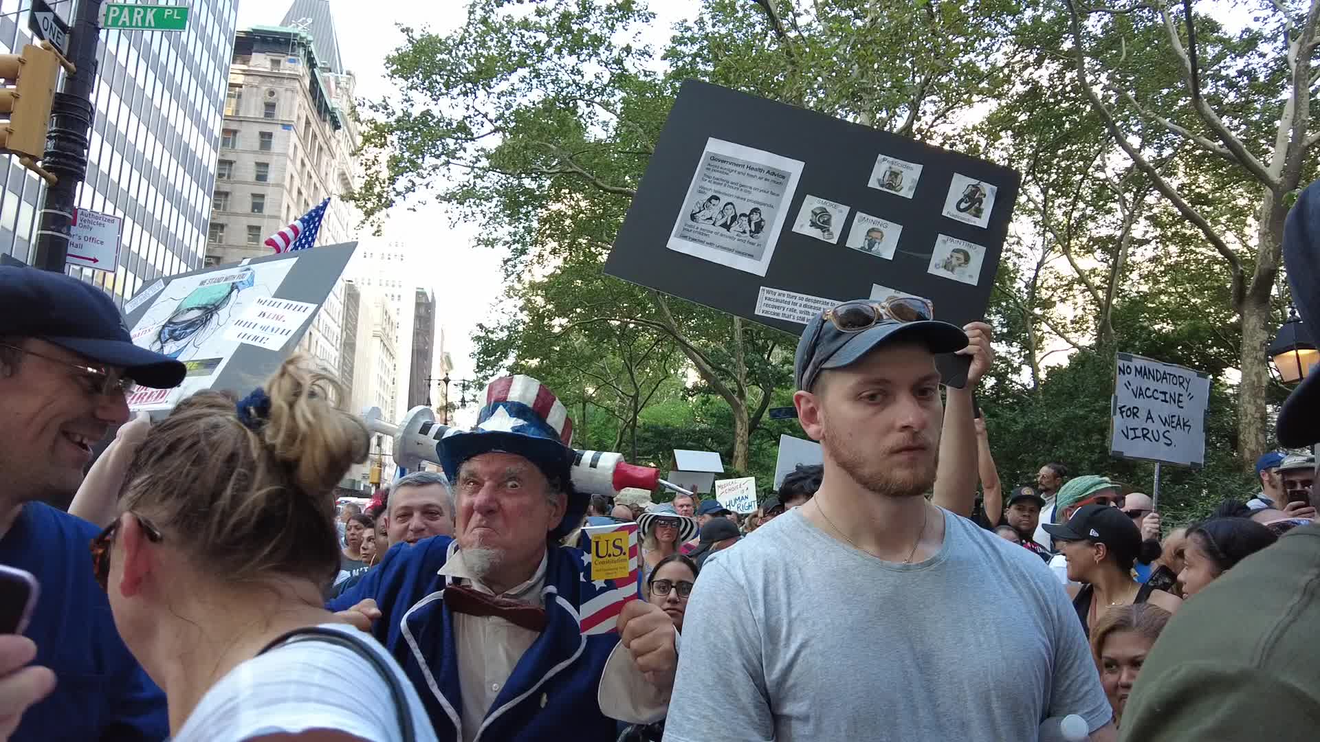 Demonstrators Rally Against Forced Medical Mandates in New York City